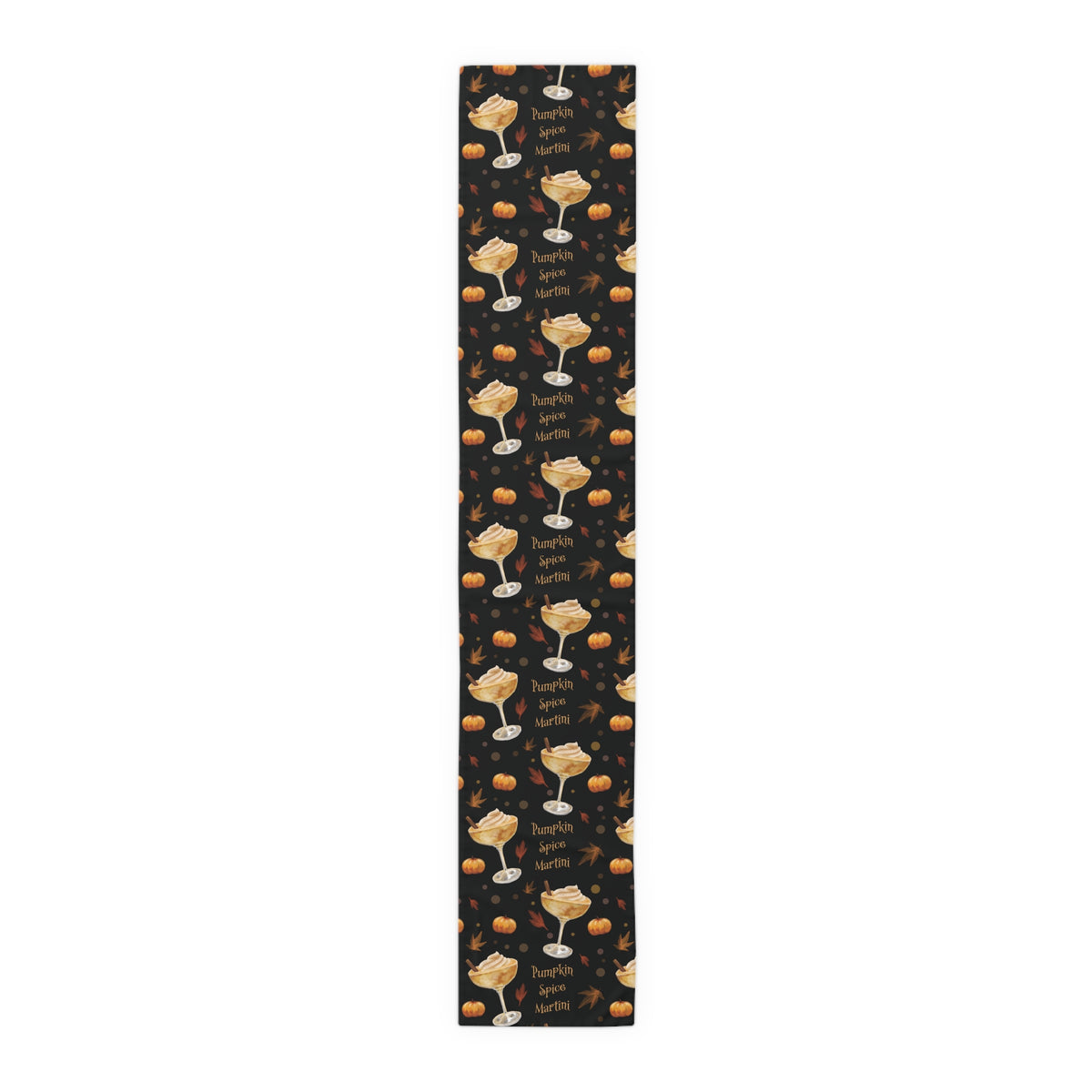 Pumpkin Spice Martini Table Runner — Black Pumpkin Collection Inspired Design