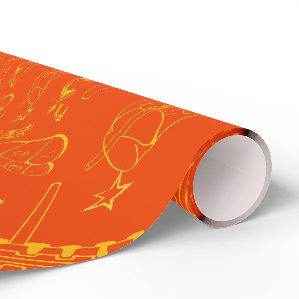 Aperol Brunch Peel Wrapping Paper Roll — Orange and Yellow Brunch Collection Inspired Design