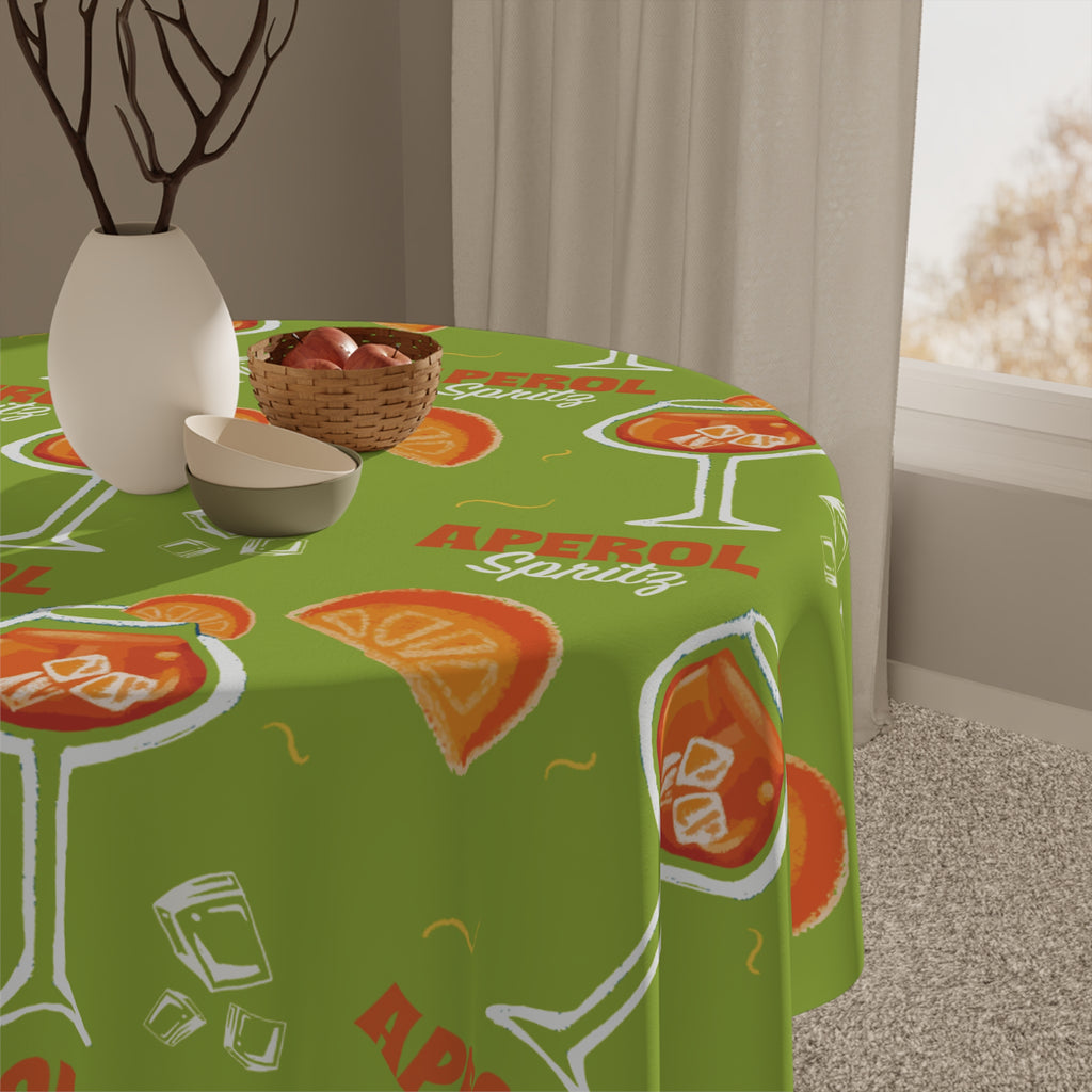 Aperol Spritz Tablecloth — Green Spritz Collection Inspired Design
