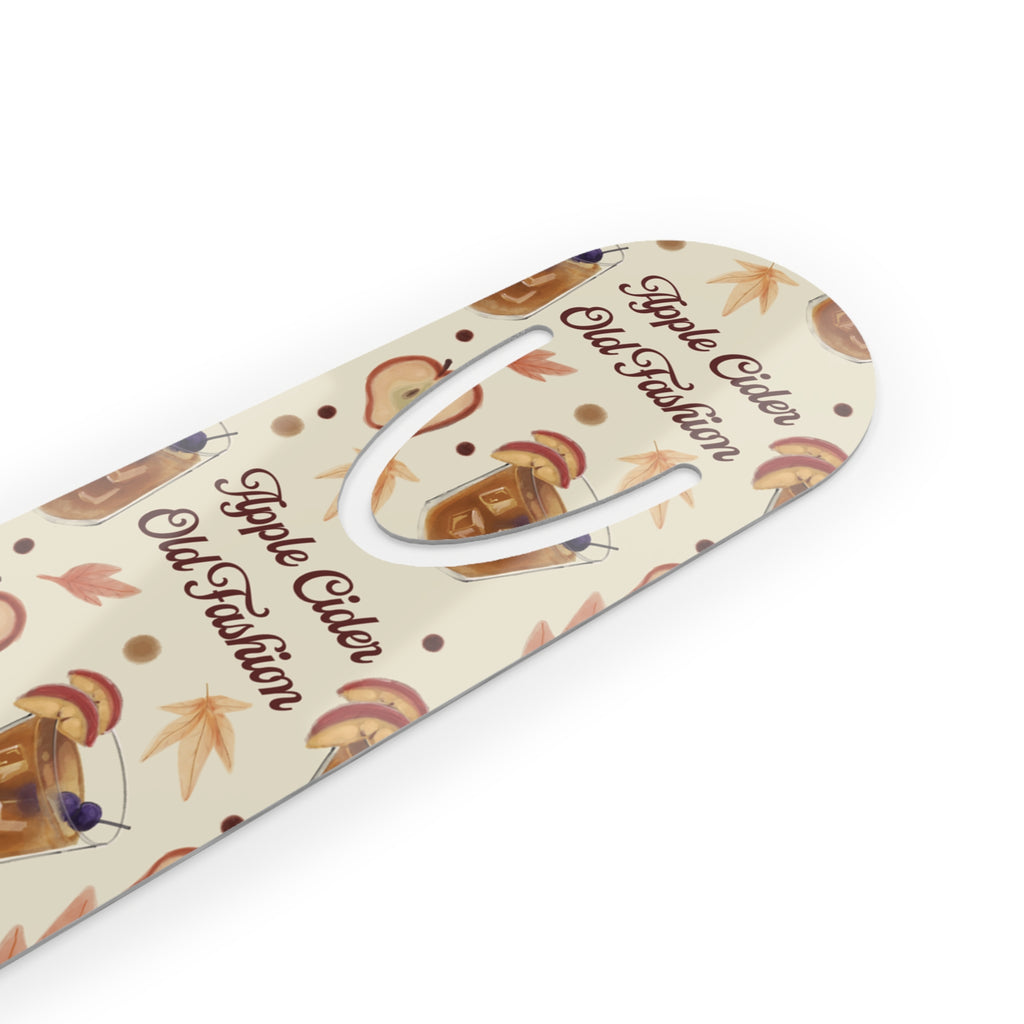 Apple Cider Old Fashioned Metal Bookmark — Beige Apple Cider Collection Inspired Design