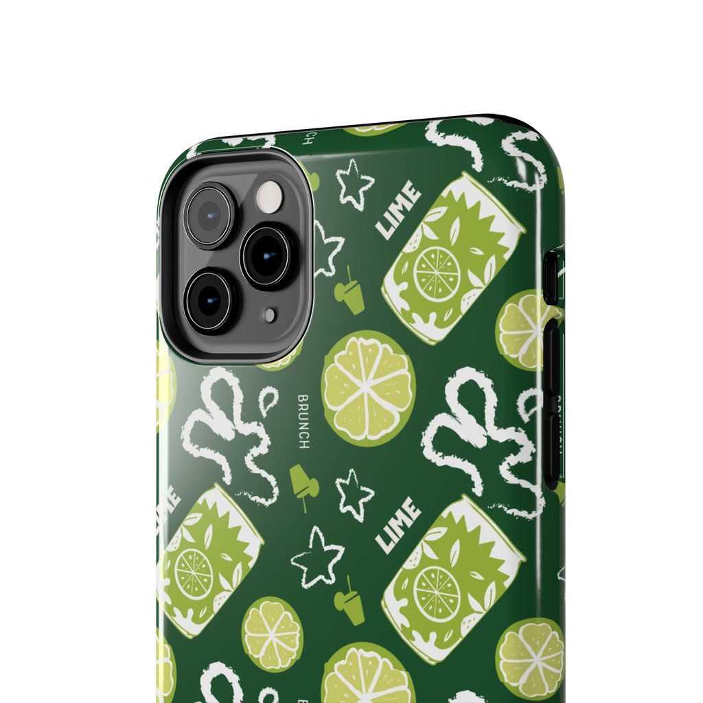 Lime Brunch Fruit Collection Tough Phone Case — Green Aperol Inspired Design