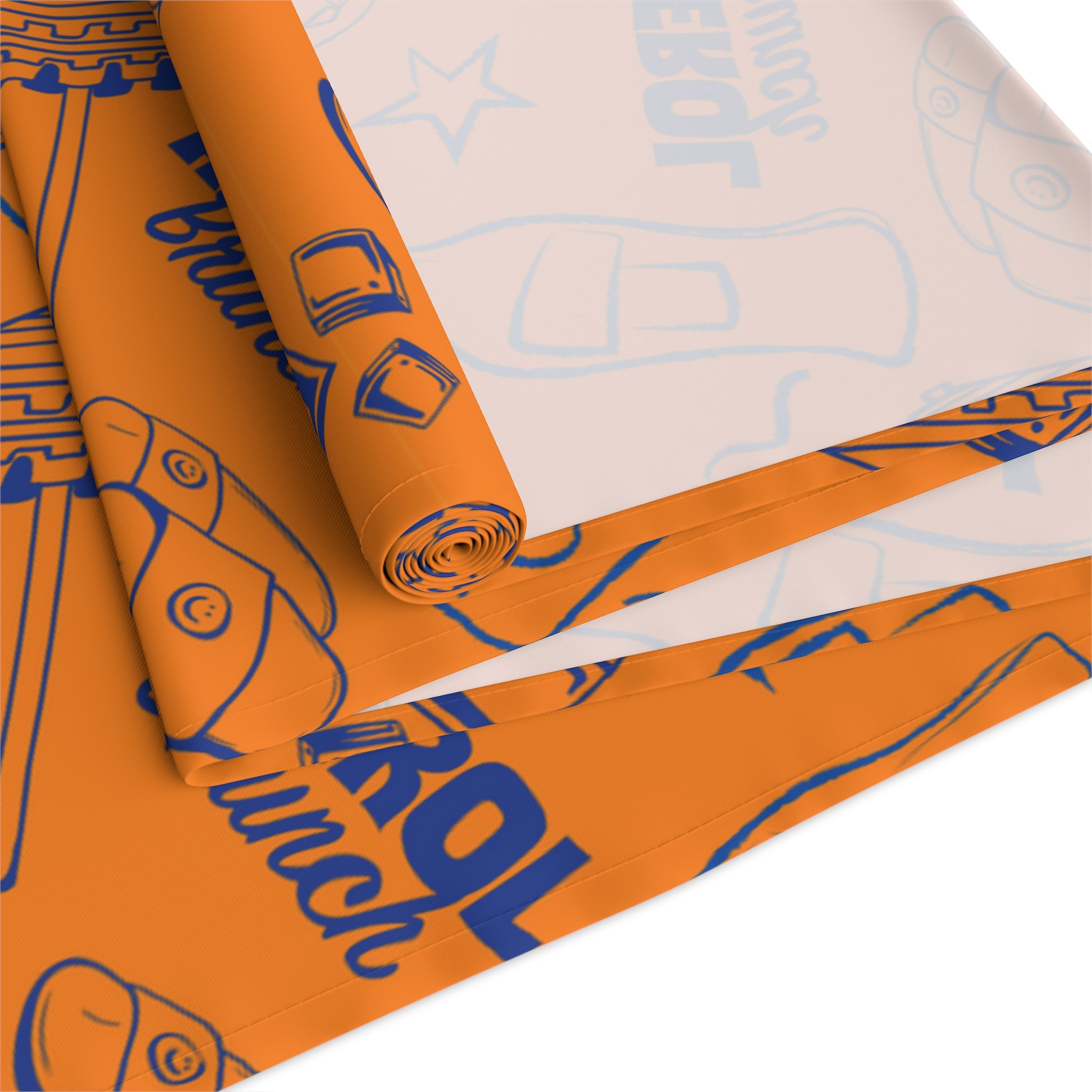 Aperol Brunch Table Runner — Orange Citrus Summer Decor