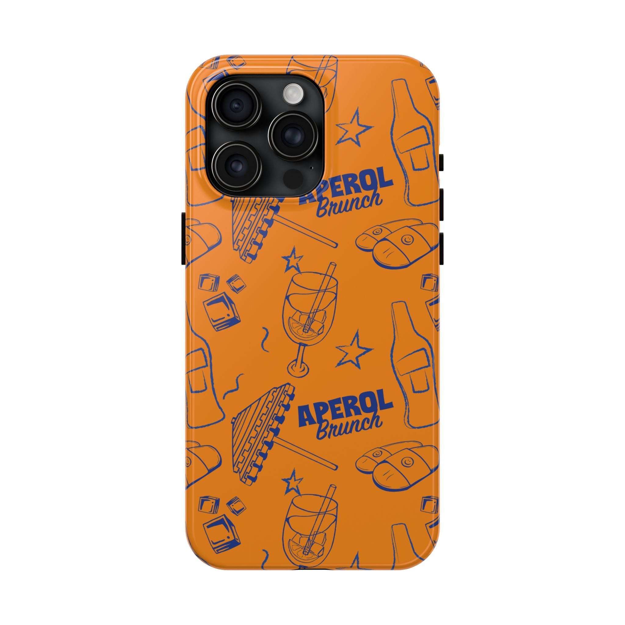 Aperol Brunch Tough Phone Case — Orange Cocktail Pattern
