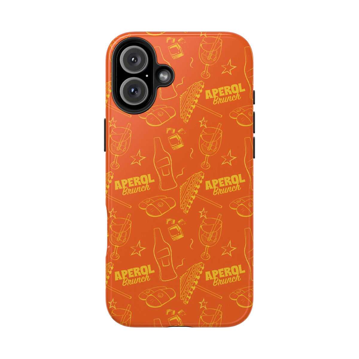 Aperol Brunch Collection Tough Phone Case - Orange and Yellow Brunch Inspired Design