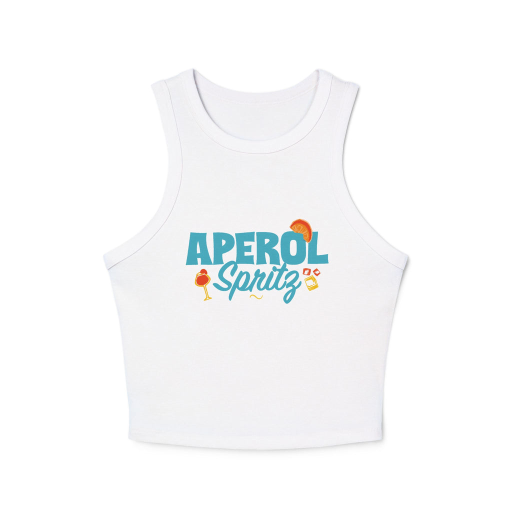 Aperol Spritz Cocktail Tank Top — Turquoise Aperol Inspired Design