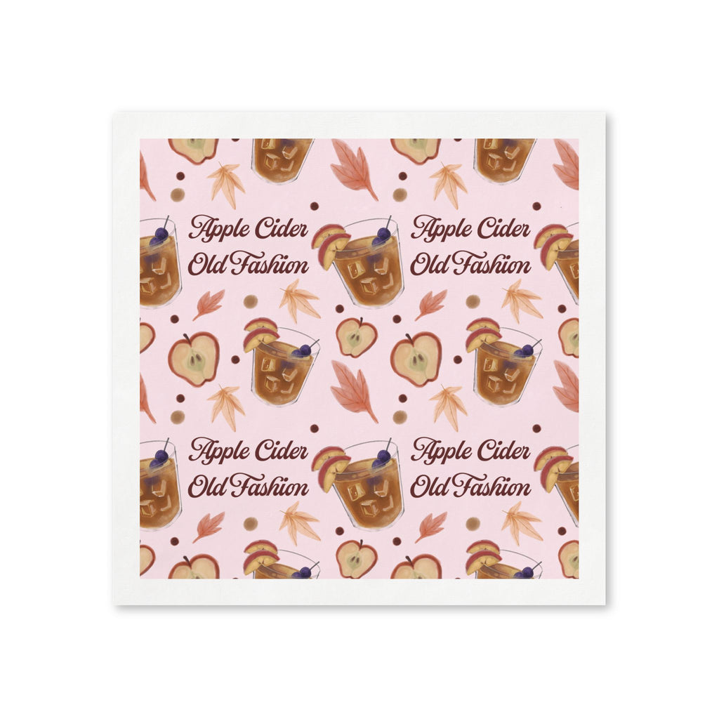 Apple Cider Old Fashioned 50pcs Napkins — Light Pink Apple Cider Collection Inspired Design