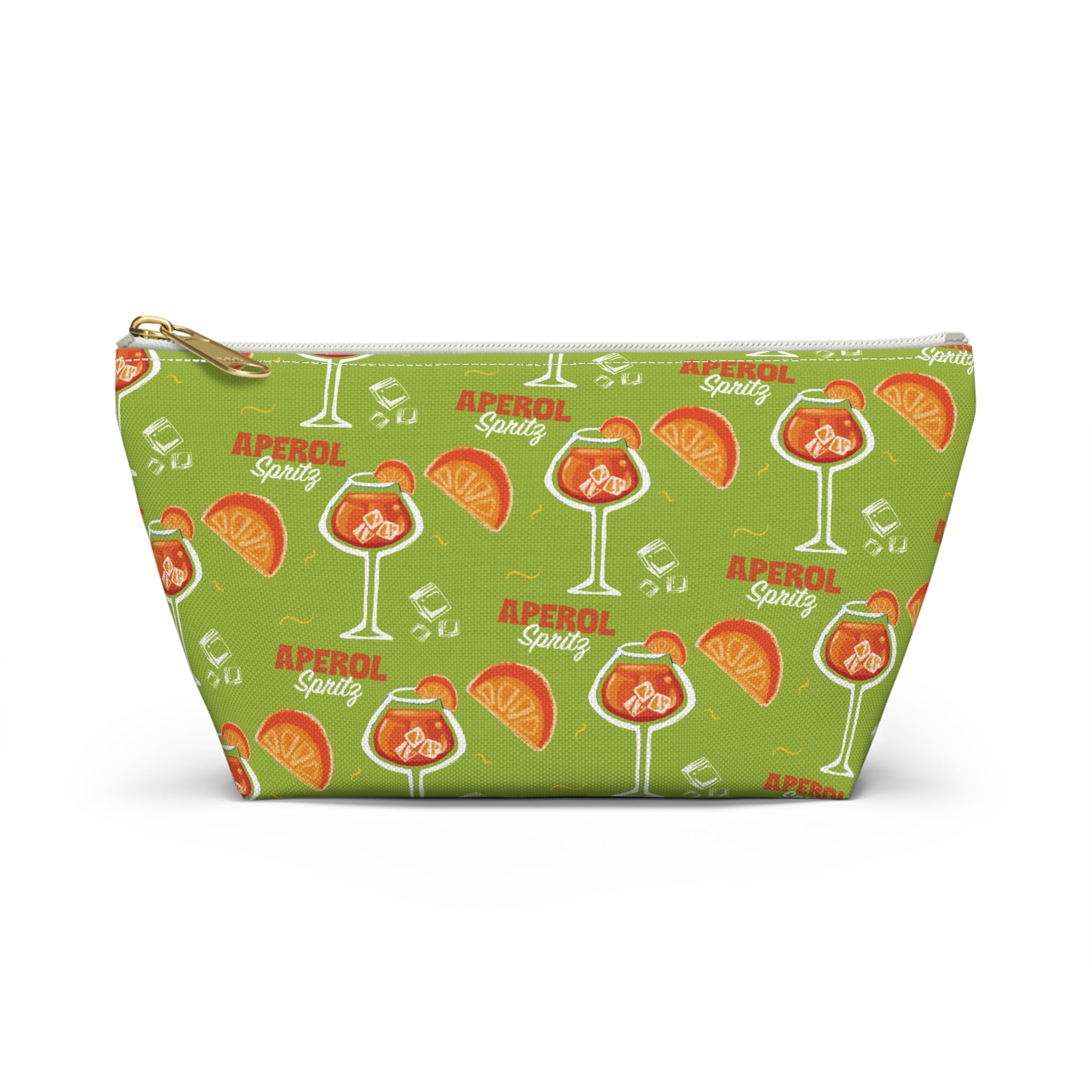 Aperol Spritz Accessory Pouch — Green Aperol Inspired Design