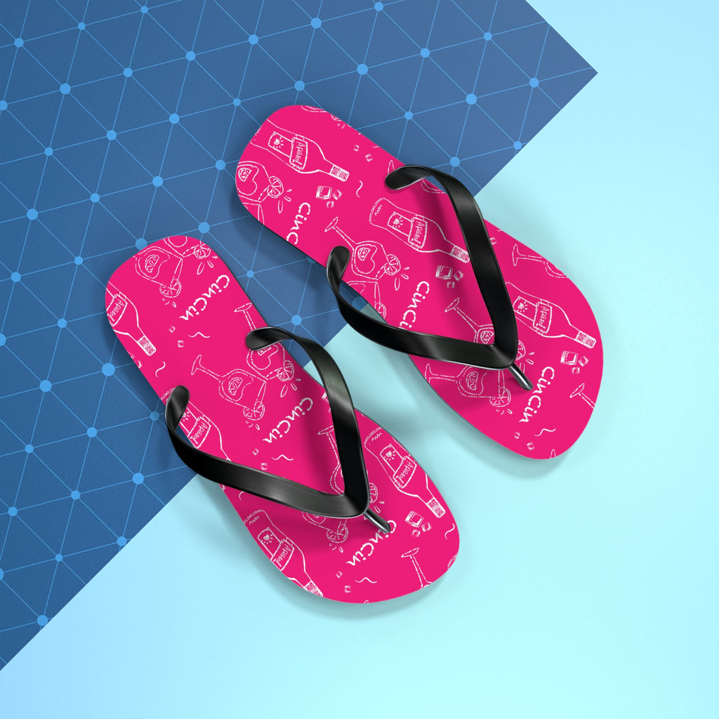 Cin Cin Pink Flip Flops — Pink Cin Cin Collection Inspired Design