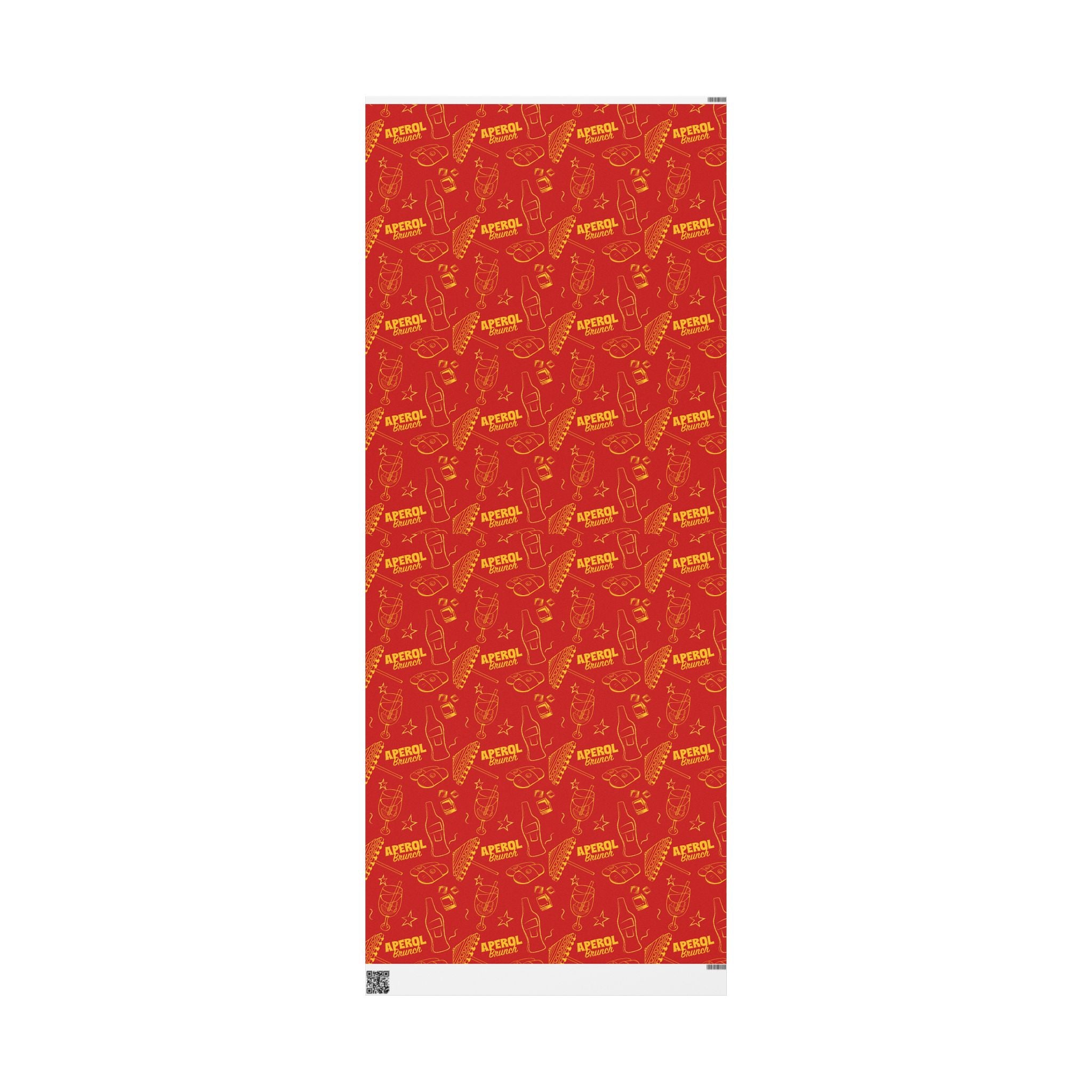 Aperol Brunch Peel Wrapping Paper Roll — Red Brunch Collection Inspired Design