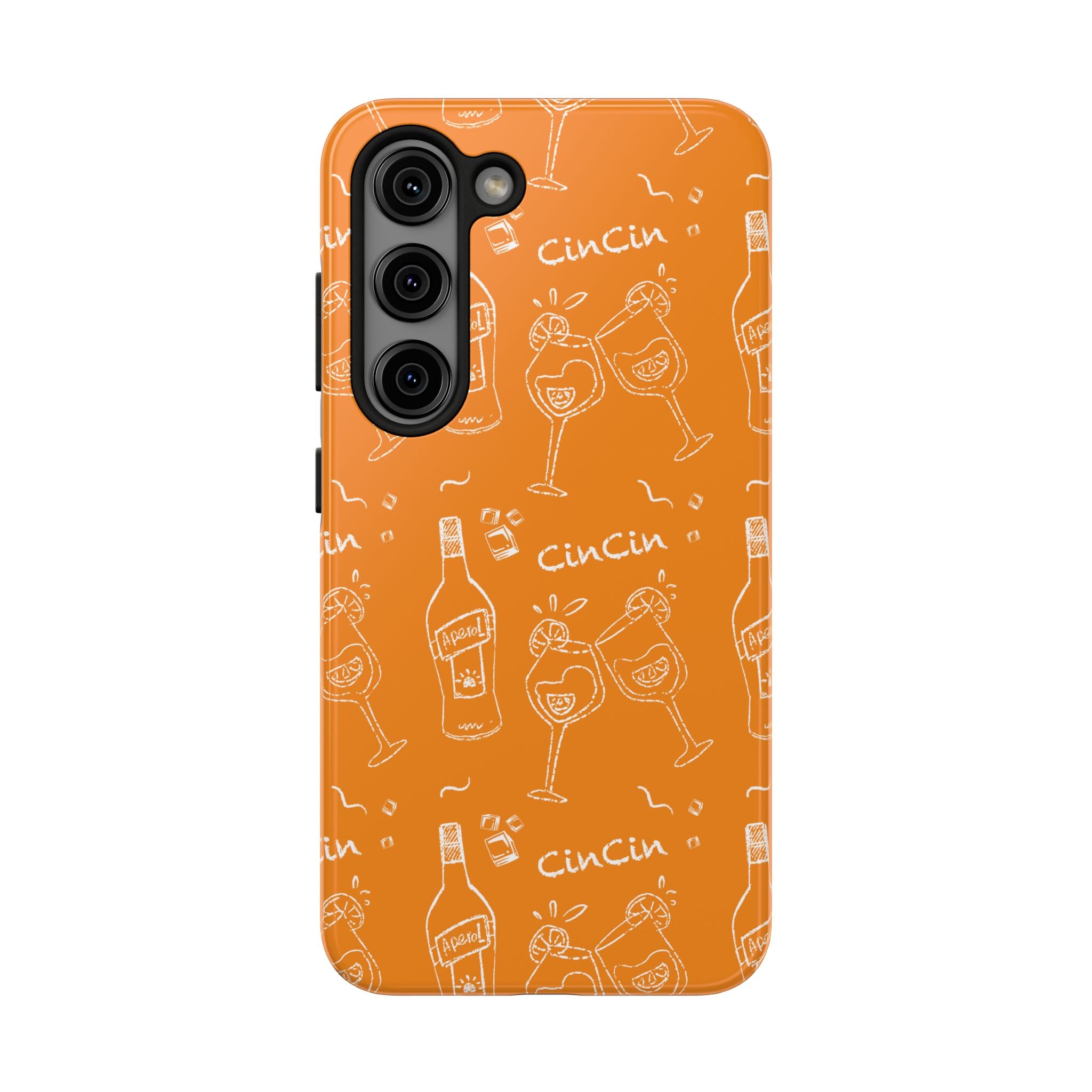 Cin Cin Spritz Tough Phone Case — Orange Citrus Cocktail Pattern