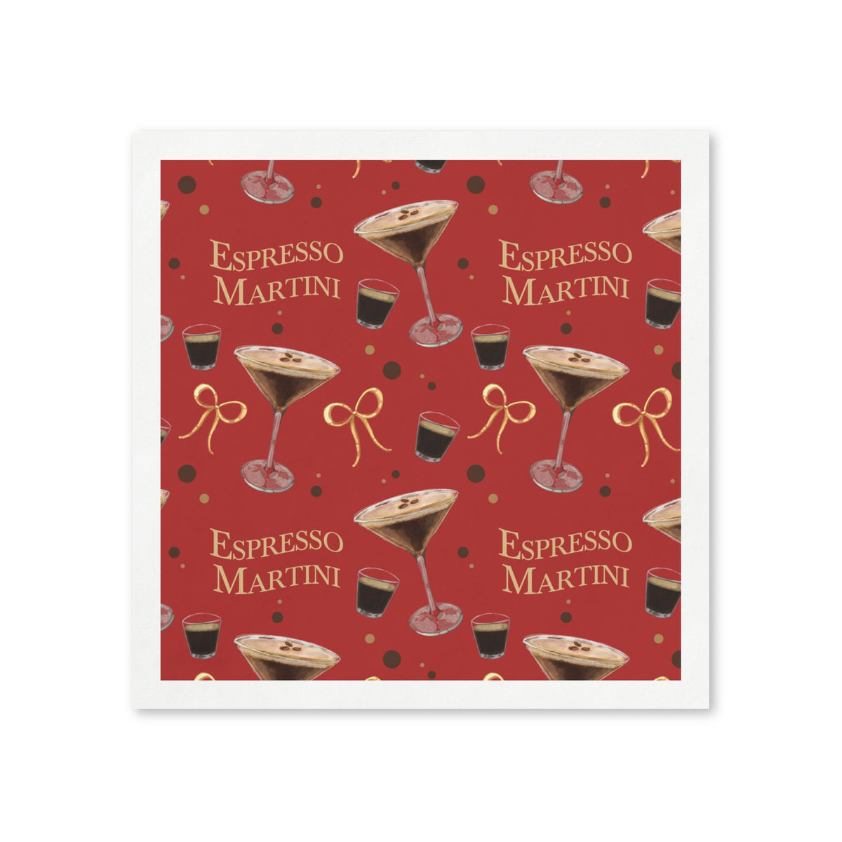 Espresso Martini 50pcs Napkins — Red Espresso Collection Inspired Design