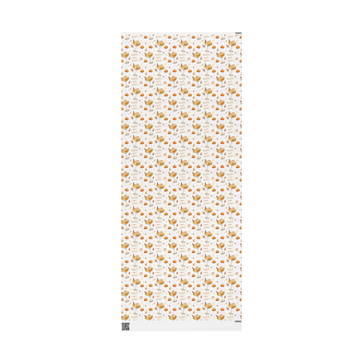 Pumpkin Spice Martini Wrapping Paper Roll – White Pumpkin Collection Inspired Design