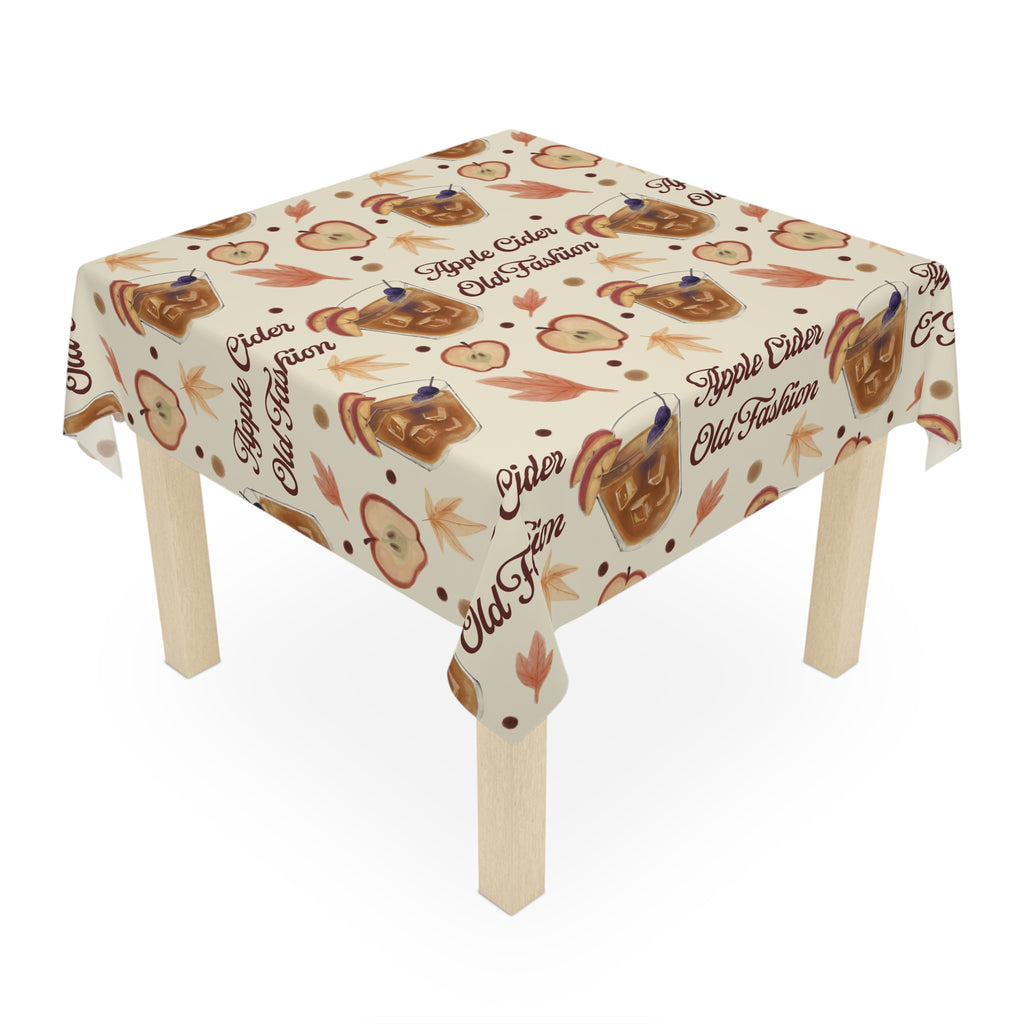 Apple Cider Old Fashioned Tablecloth — Beige Apple Cider Collection Inspired Design