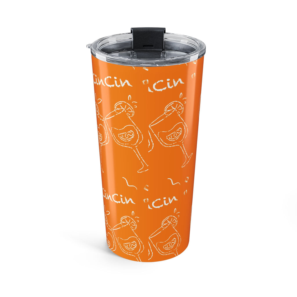 Cin Cin Aperol Inspired 20oz Tumbler | Orange Cocktail Travel Mug | Stainless Steel Insulated Cup | Happy Hour Gift | Hostess Gift