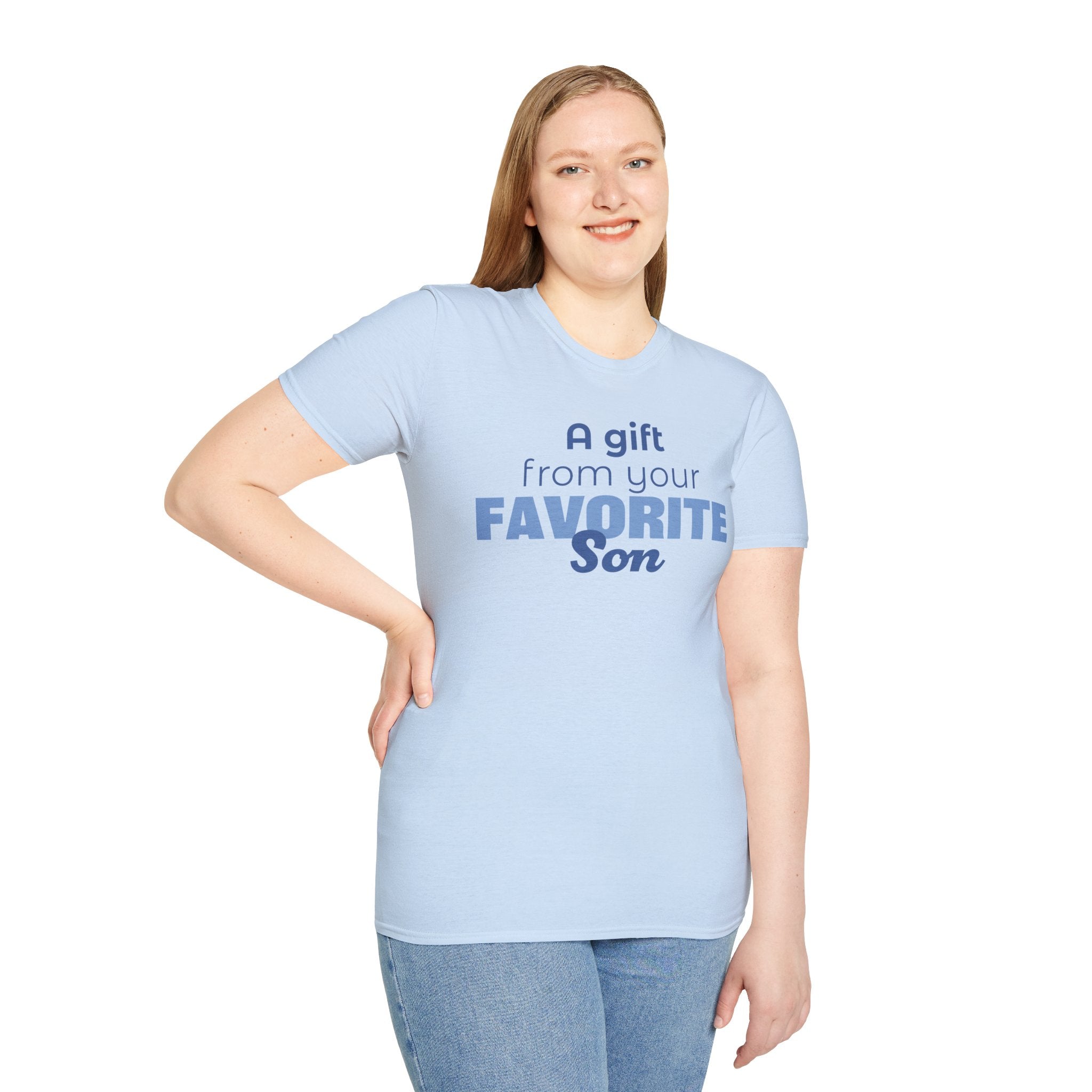 Favorite Son Gift for Mom T-Shirt – Funny Mother’s Day Shirt from Son | Mom Graphic Tee