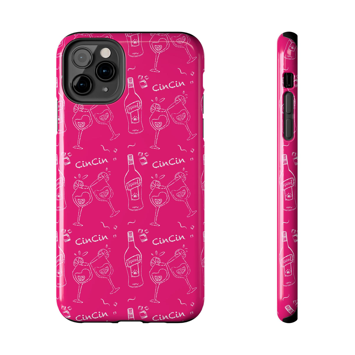 Cin Cin Spritz Tough Phone Case — Magenta Citrus Cocktail Pattern