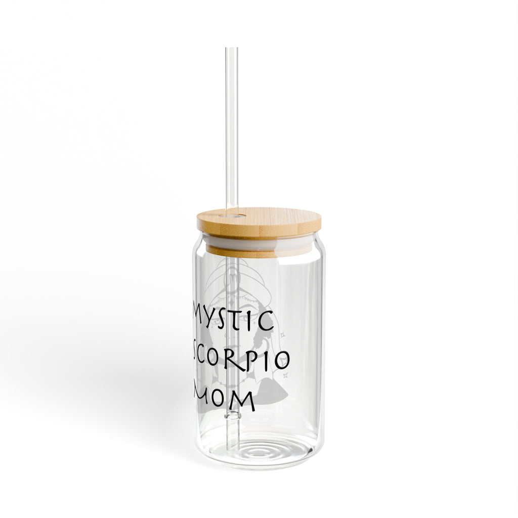 Scorpio Mom Gift – 16oz Zodiac Sipper Glass for Mom | Astrology Glass Cup