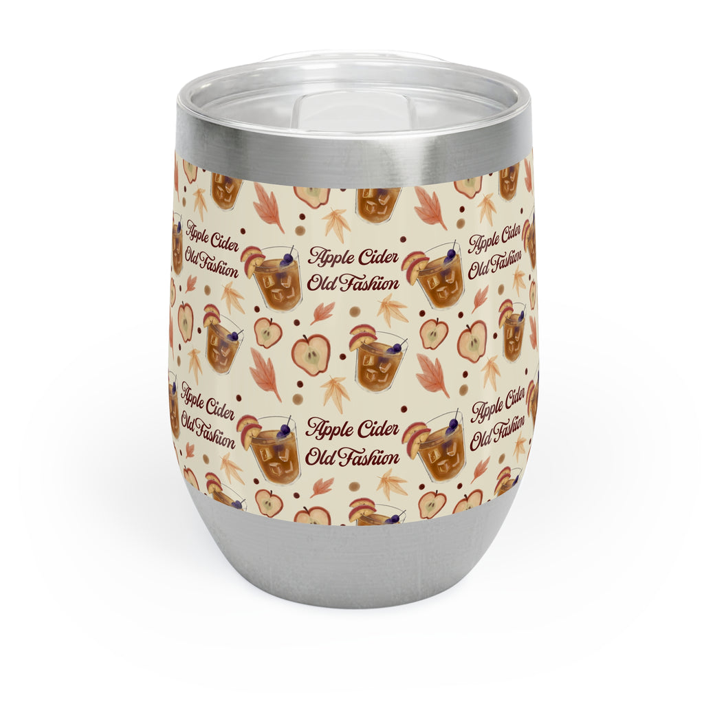 Apple Cider Old Fashioned Wine Tumbler  — Beige Apple Cider Collection Inspired Design