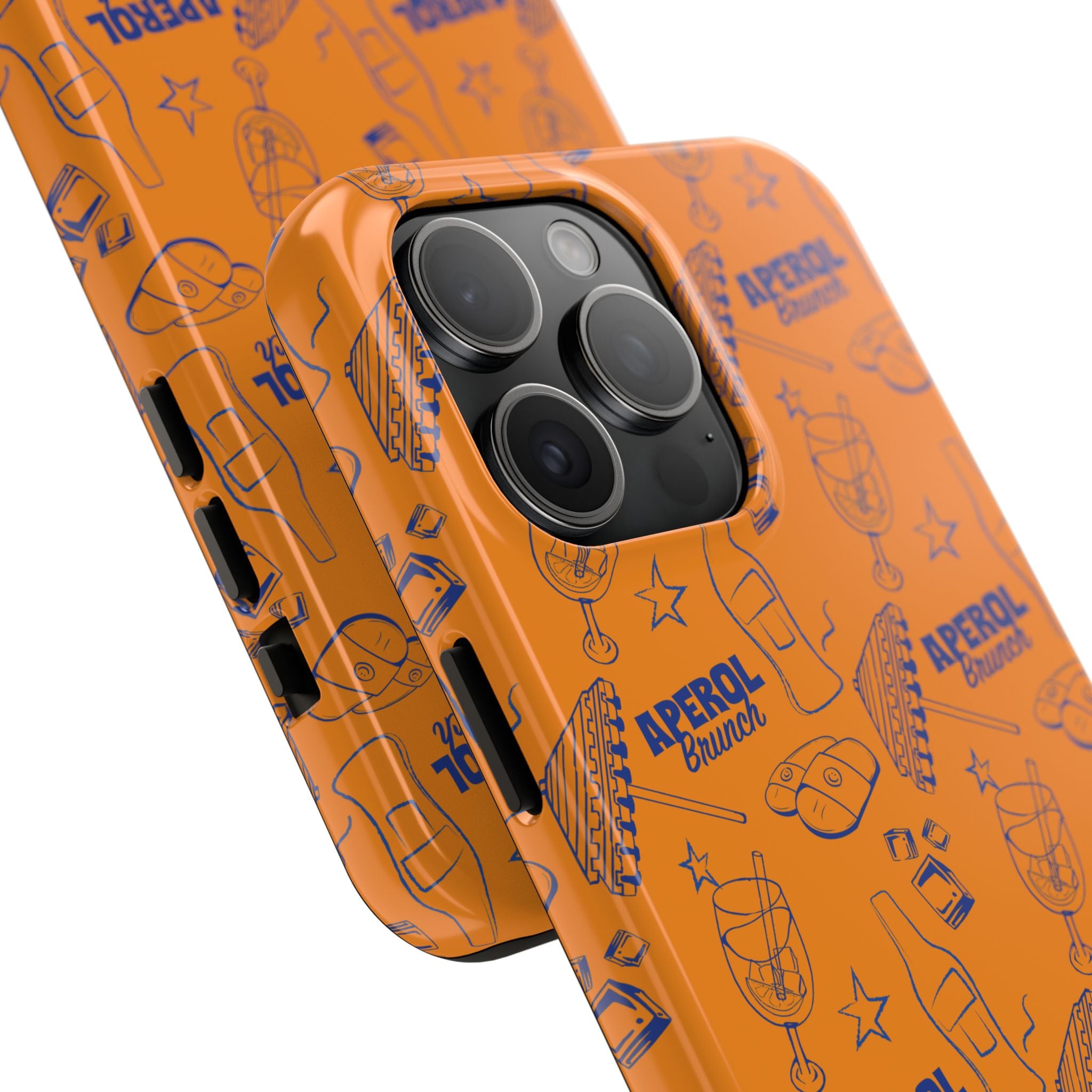 Aperol Brunch Collection Tough Phone Case — Orange and Blue Aperol Inspired Design