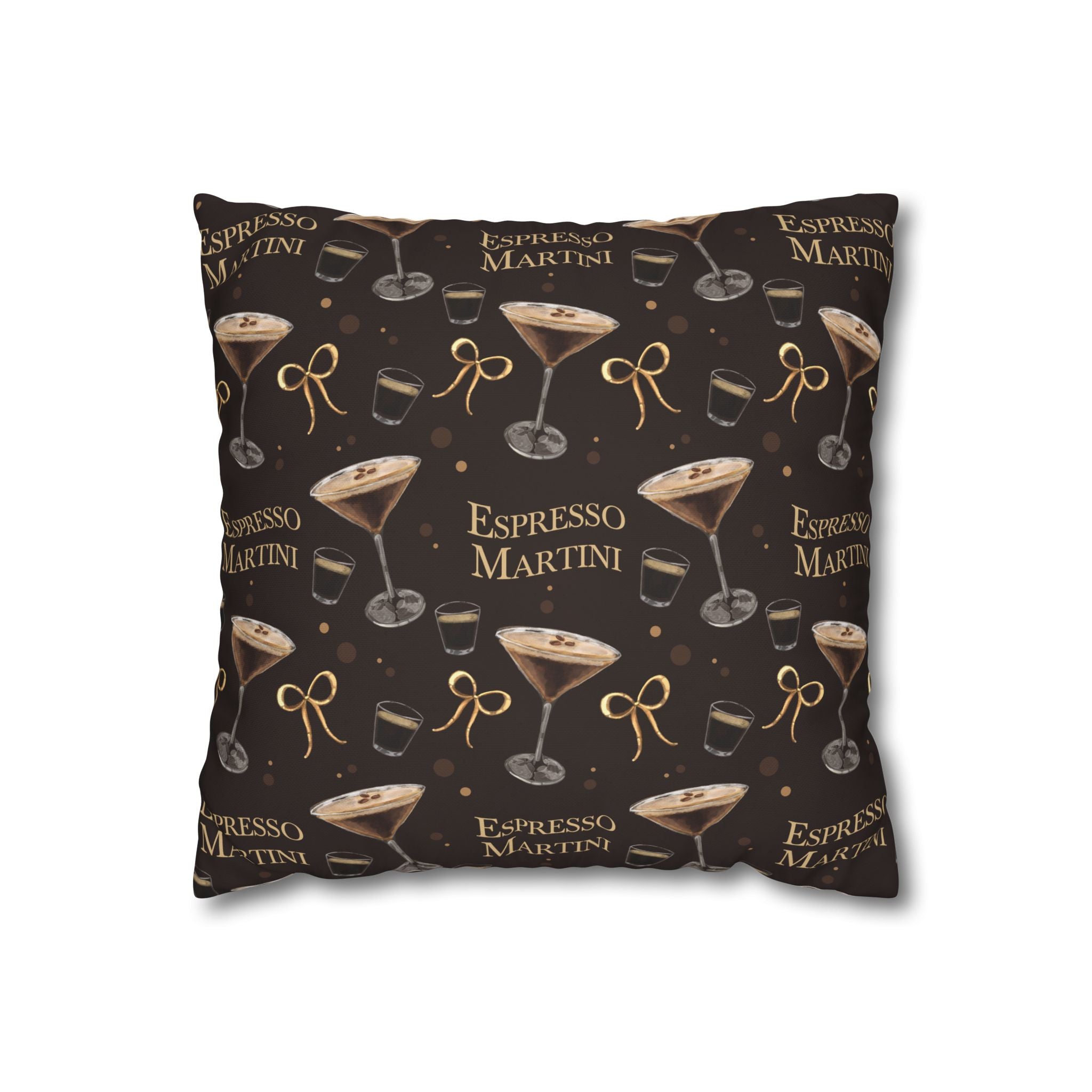 Espresso Martini Pillowcase — Dark Brown Espresso Collection Inspired Design