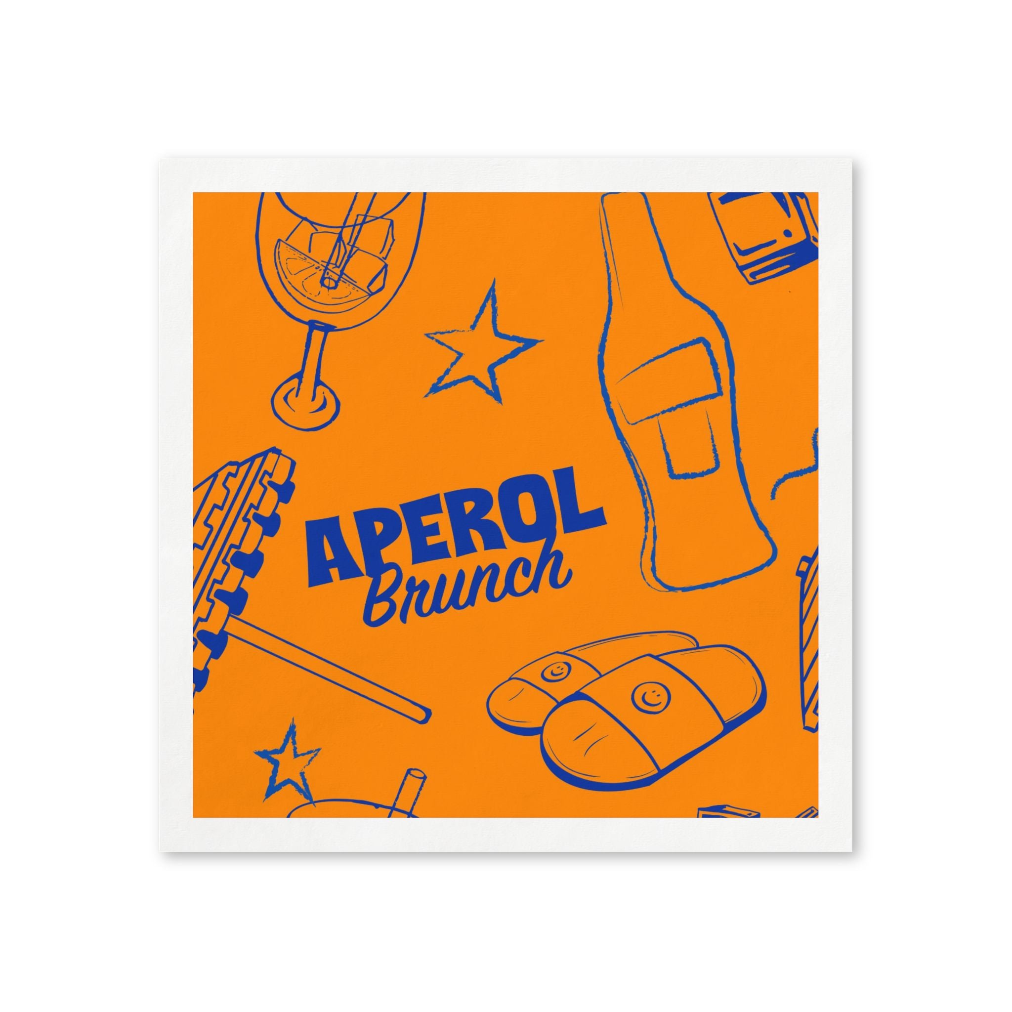 Aperol Brunch Cocktail Napkins (Pack of 50) – Orange Paper Napkins, Cocktail Party Decor, Brunch Beverage Napkins, Hostess Gift