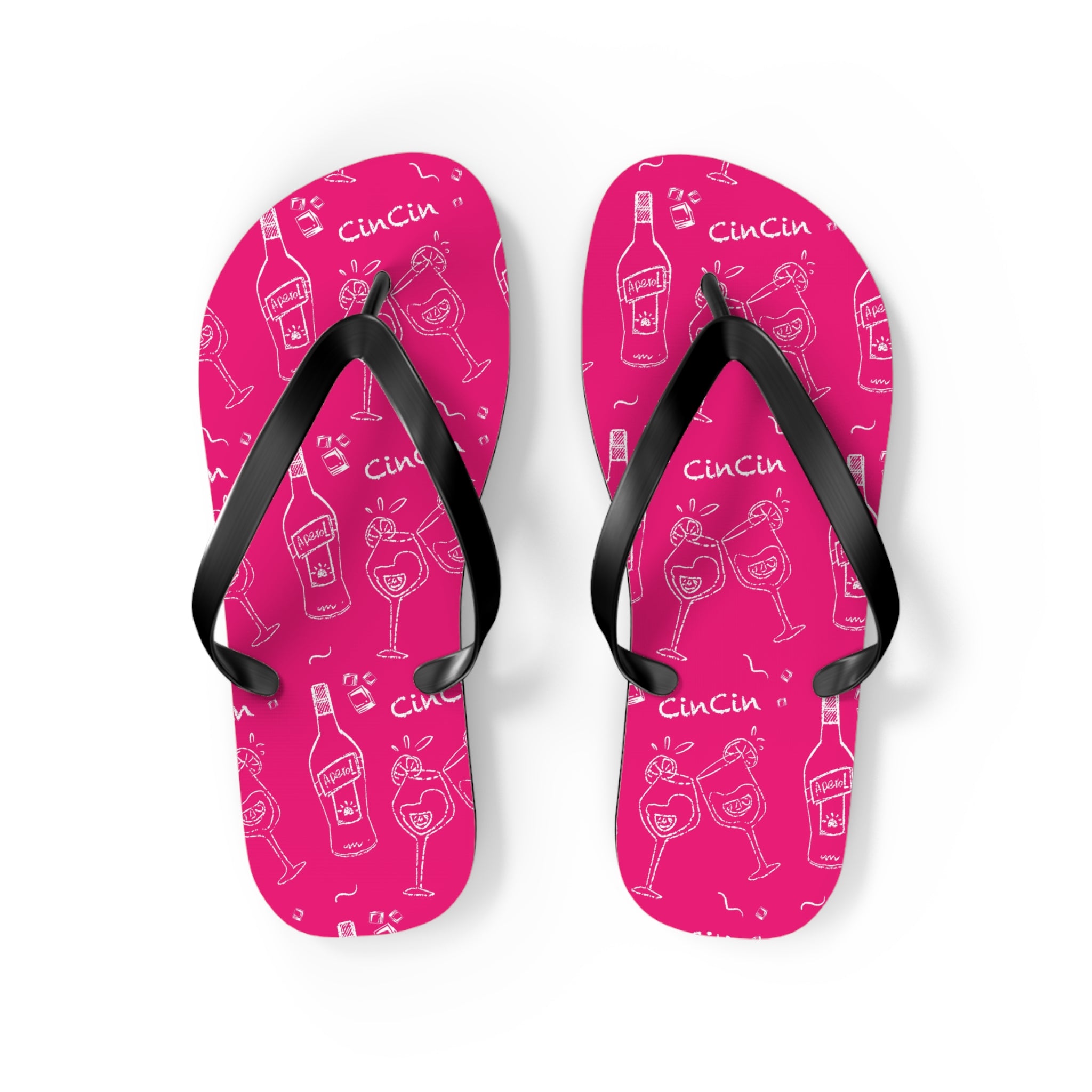 Cin Cin Pink Flip Flops — Pink Cin Cin Collection Inspired Design