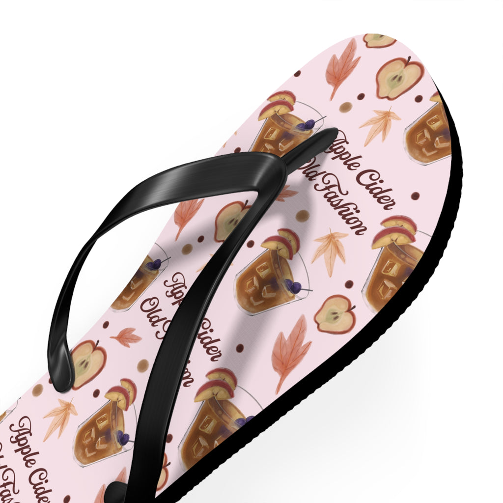 Apple Cider Old Fashioned Flip Flops — Light Pink Apple Cider Collection Inspired Design