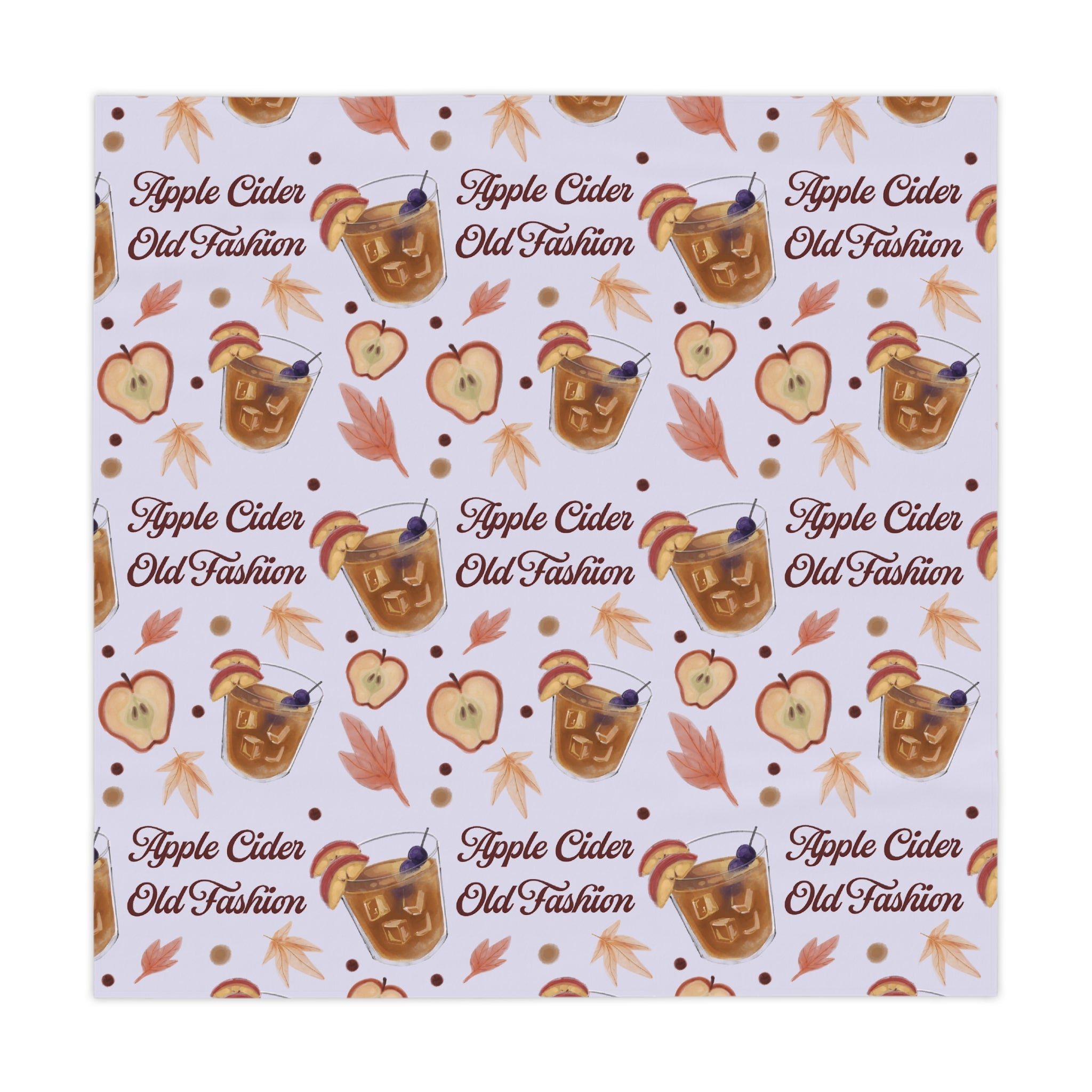 Apple Cider Old Fashioned Tablecloth — Light Violet Apple Cider Collection Inspired Design