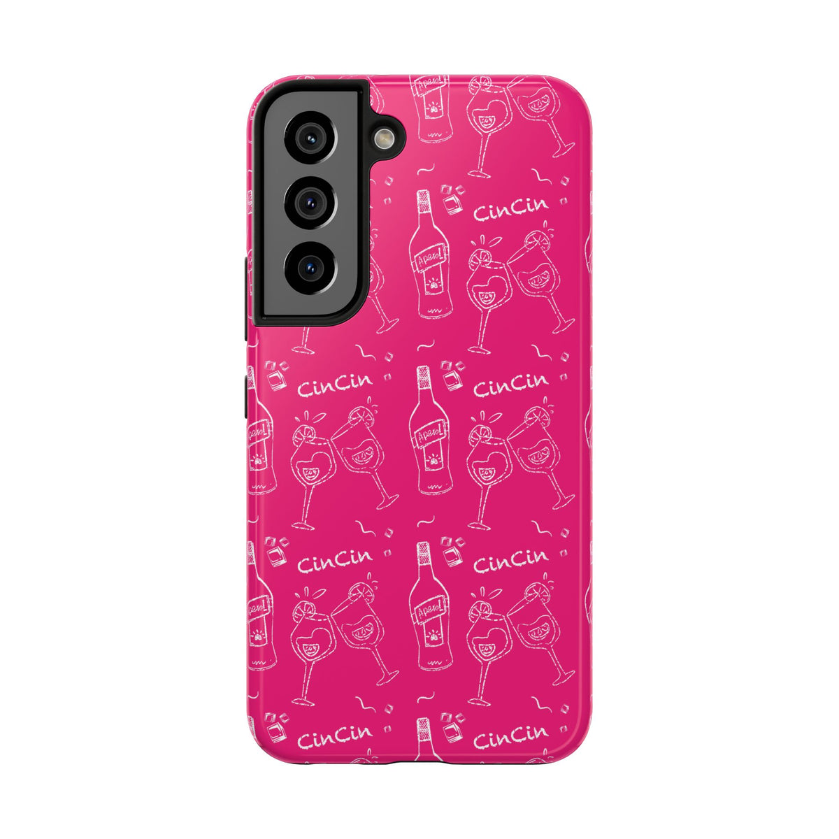 Cin Cin Spritz Tough Phone Case — Magenta Citrus Cocktail Pattern