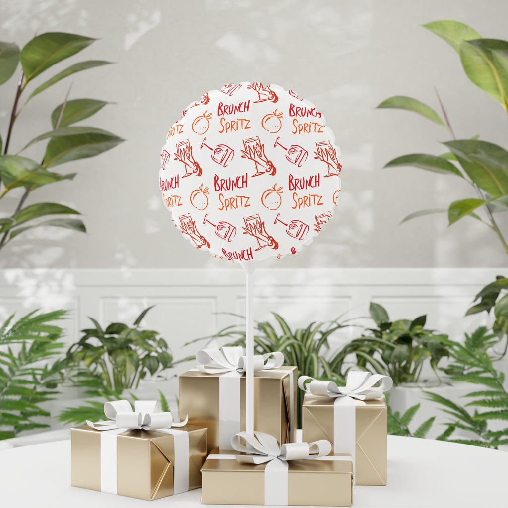 Brunch Spritz 11" Round Balloon — White Brunch Collection Inspired Design