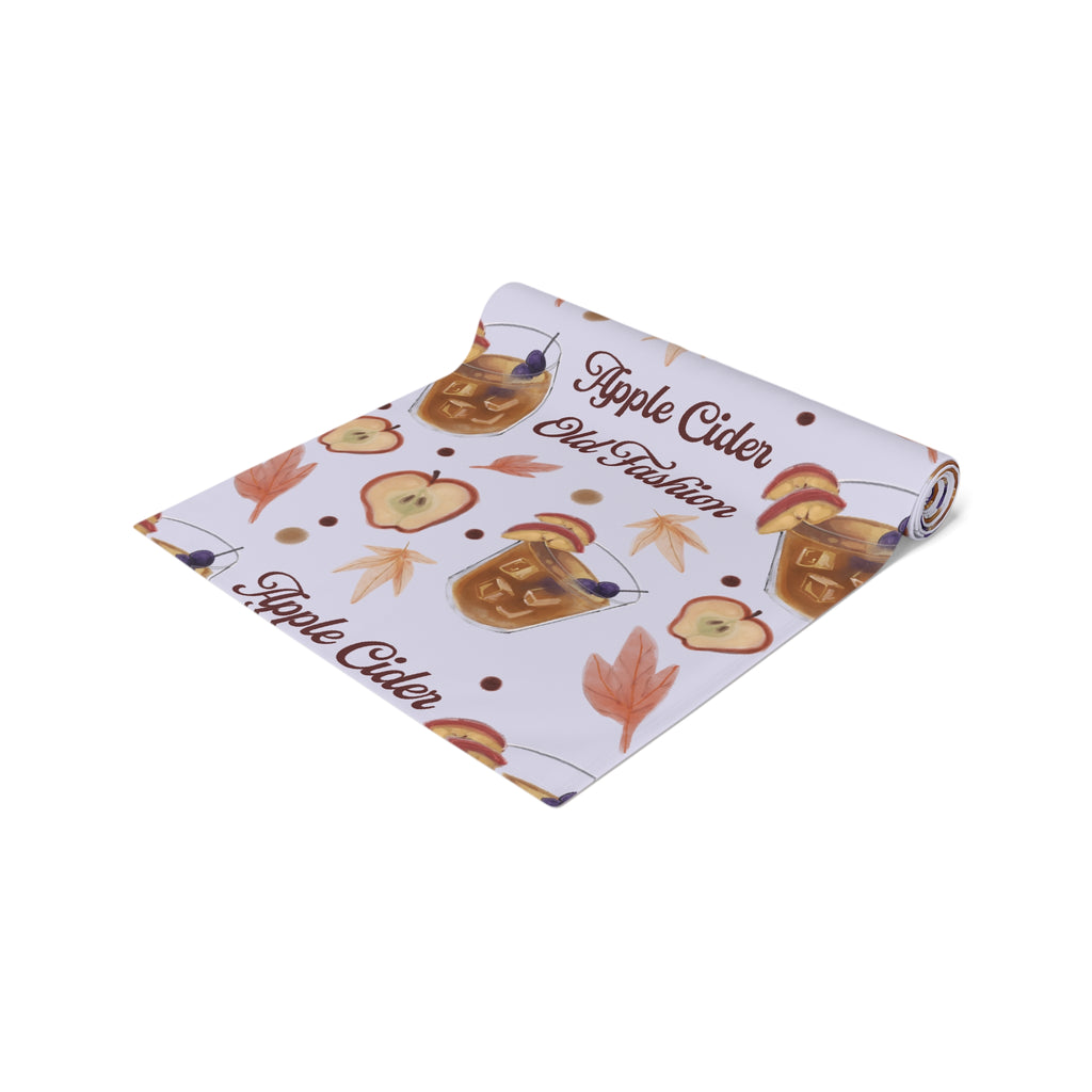 Apple Cider Old Fashioned Table Runner — Light Violet Apple Cider Collection Inspired Design