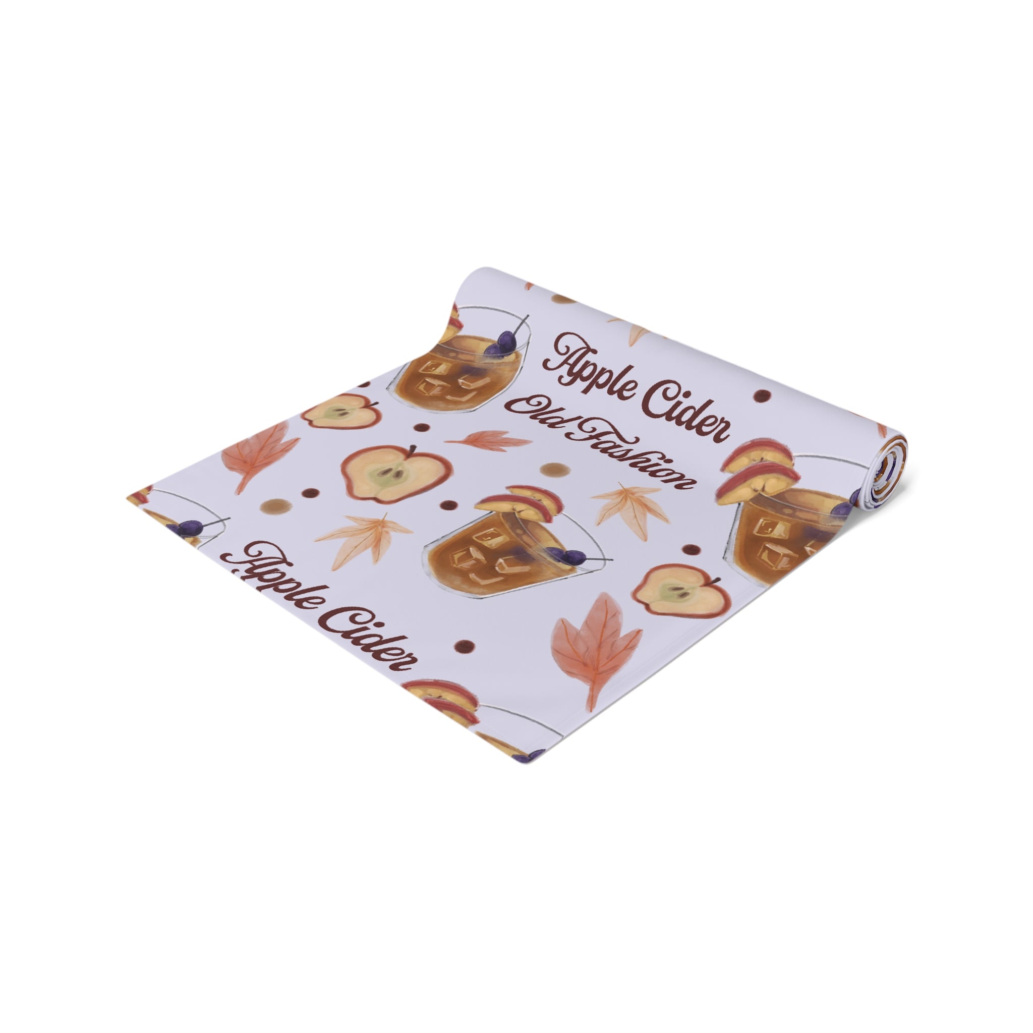 Apple Cider Old Fashioned Table Runner — Light Violet Apple Cider Collection Inspired Design