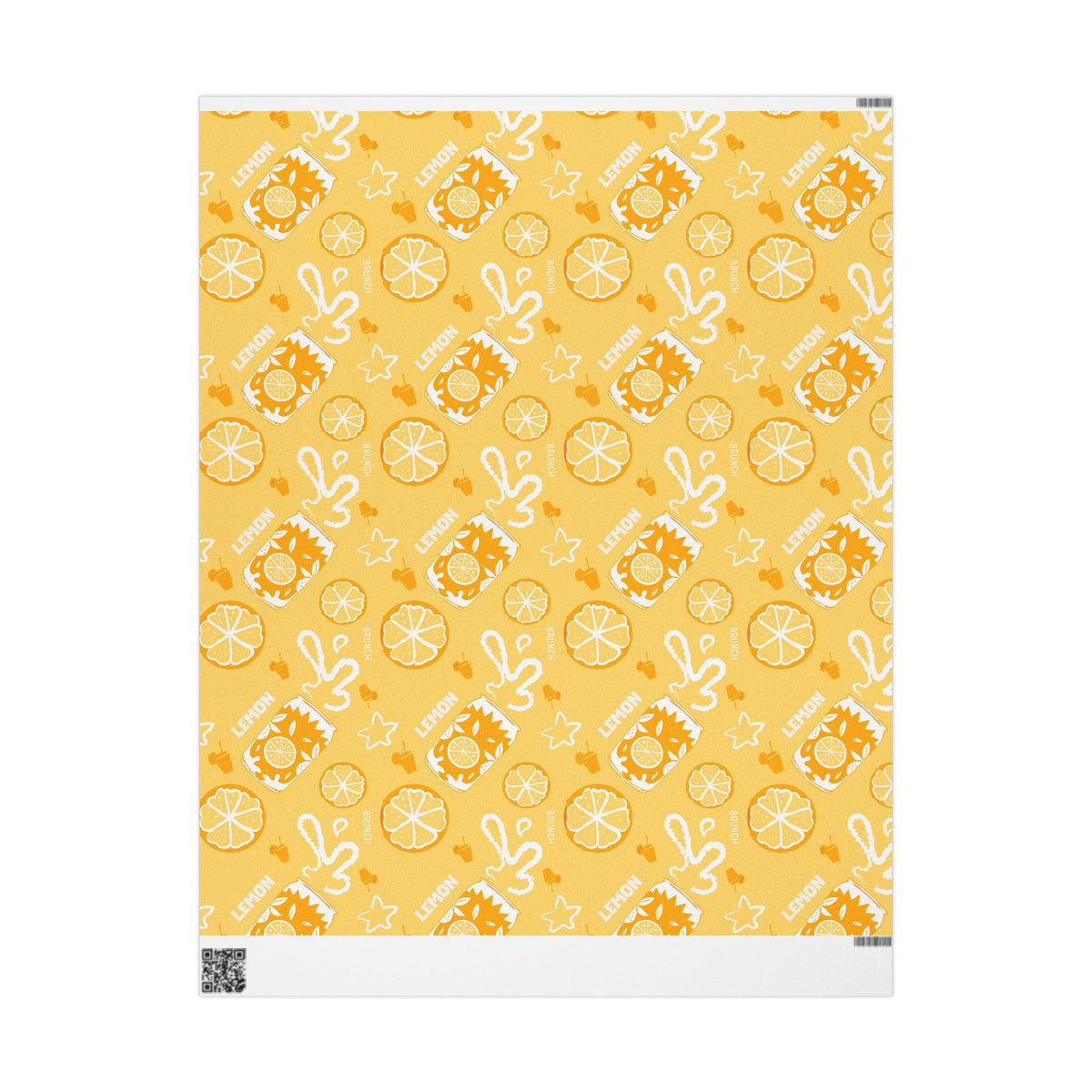 Lemon Fruit Brunch Peel Wrapping Paper Roll — Lemon Brunch Collection Inspired Design