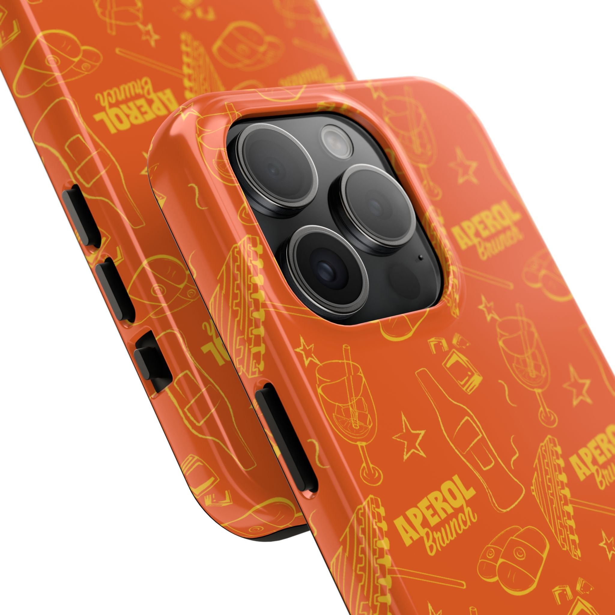 Aperol Brunch Collection Tough Phone Case - Orange and Yellow Brunch Inspired Design