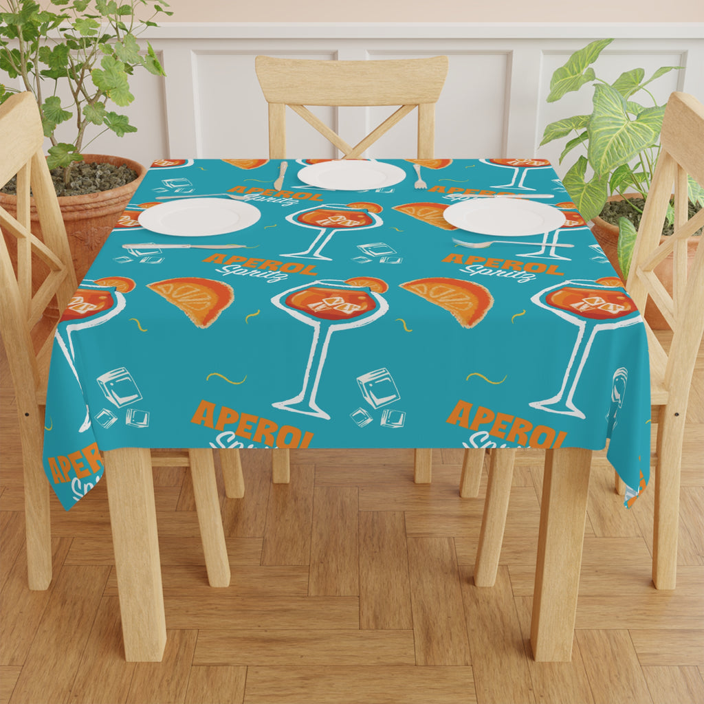 Aperol Spritz Tablecloth — Turquoise Spritz Collection Inspired Design
