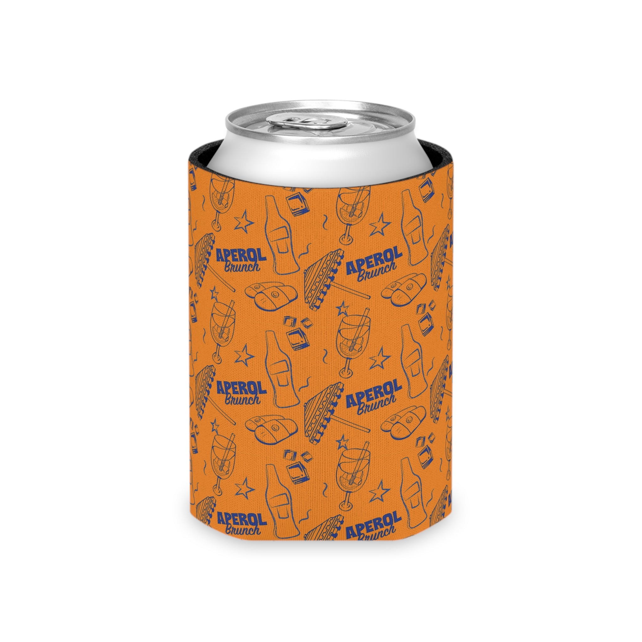 Aperol Brunch Can Cooler – Orange and Blue Aperol Inspired Design