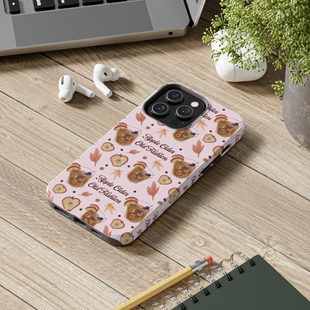 Apple Cider Old Fashioned Tough Phone Case – Light Pink Apple Cider Collection Inspired Design