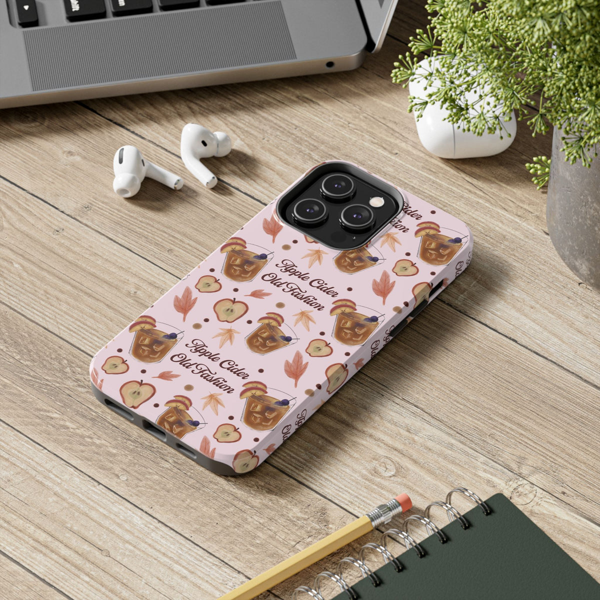 Apple Cider Old Fashioned Tough Phone Case – Light Pink Apple Cider Collection Inspired Design