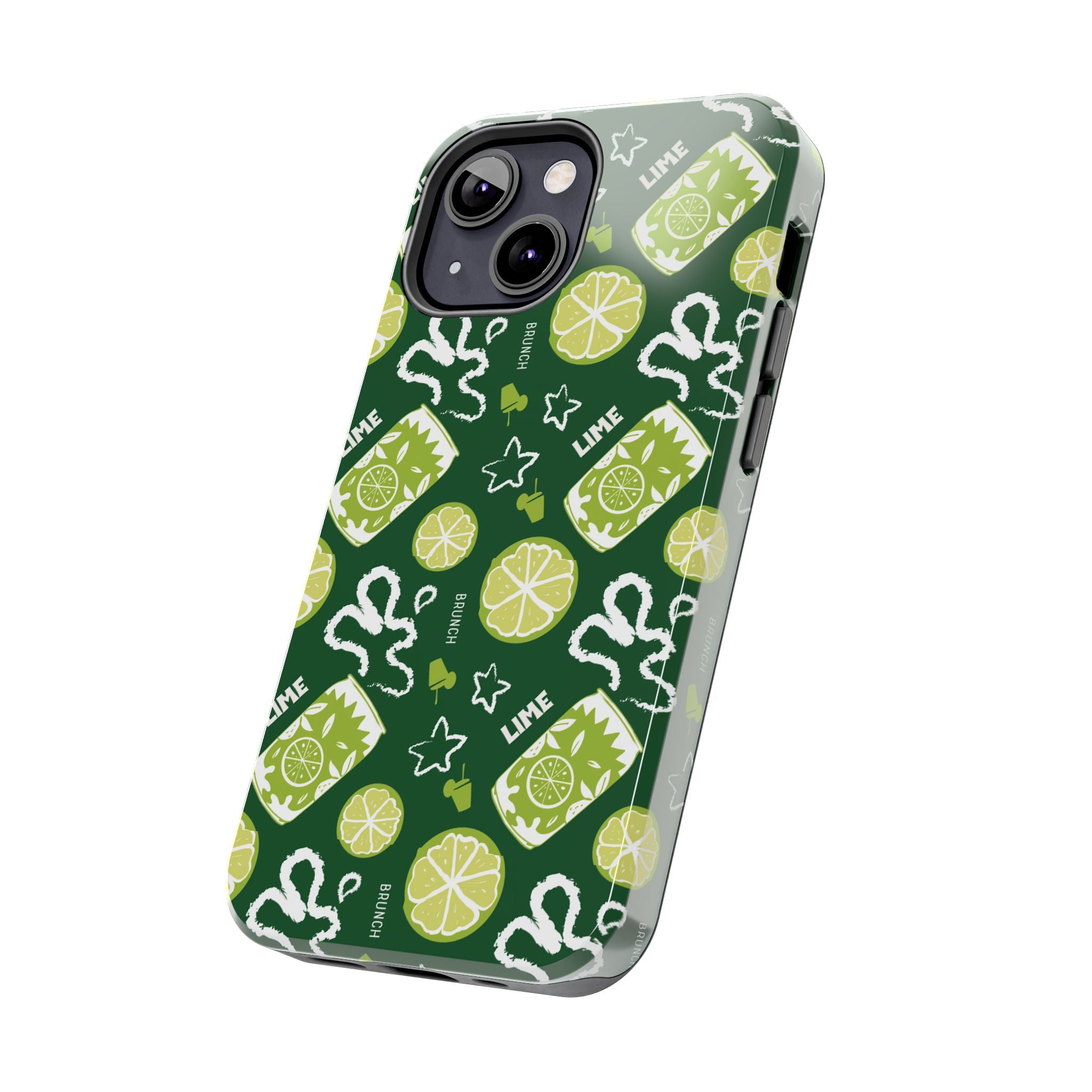 Lime Brunch Fruit Collection Tough Phone Case — Green Aperol Inspired Design