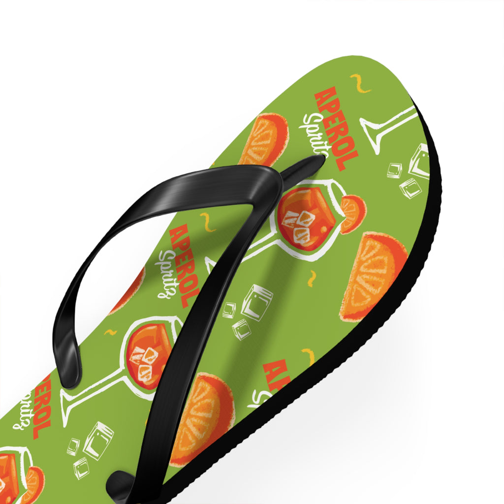 Aperol Spritz Flip Flops – Green Spritz Collection Inspired Design