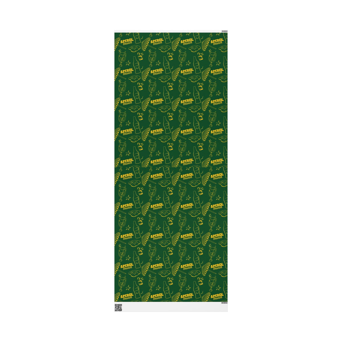 Aperol Brunch Peel Wrapping Paper Roll — Green Brunch Collection Inspired Design