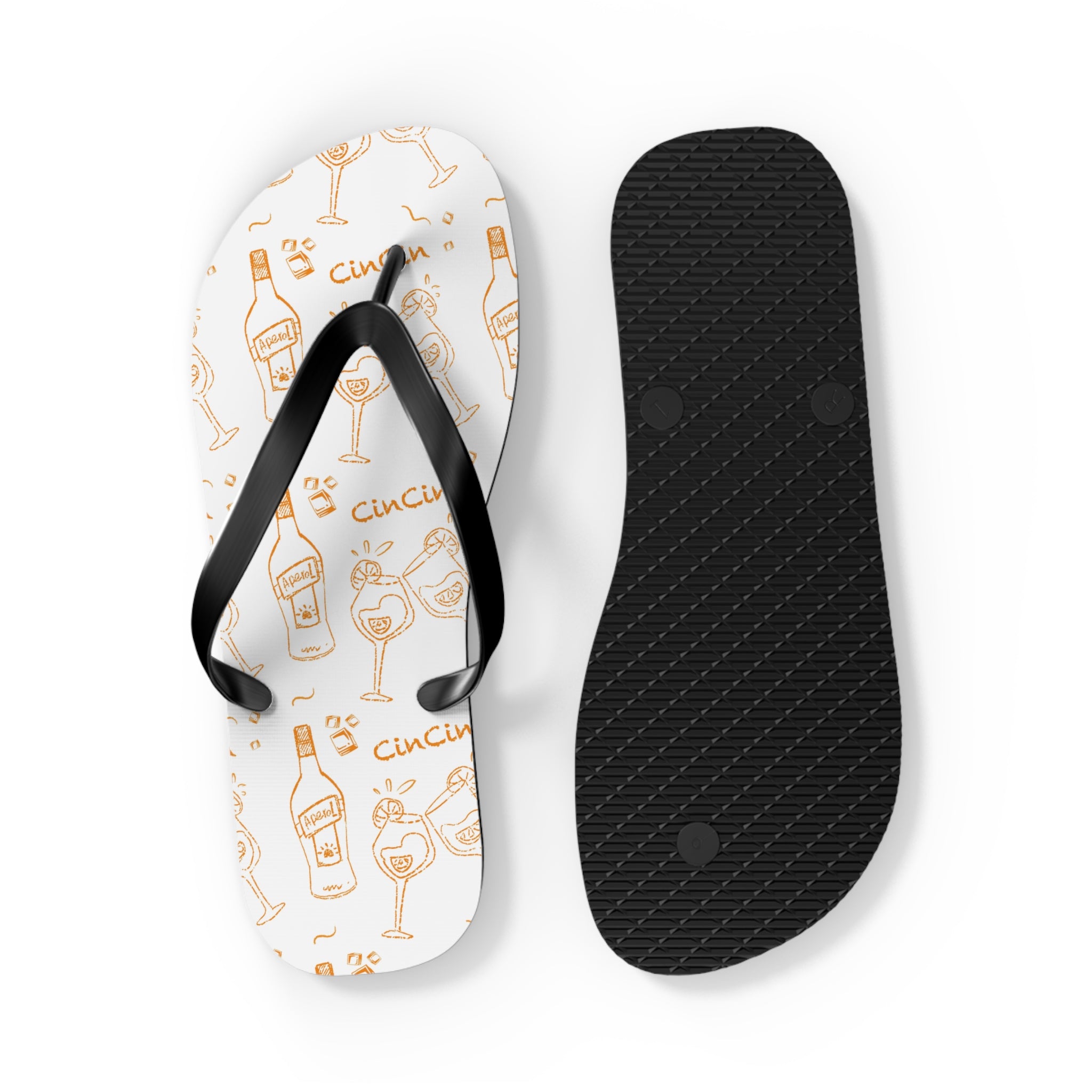 Cin Cin White Flip Flops — White Brunch Collection Inspired Design