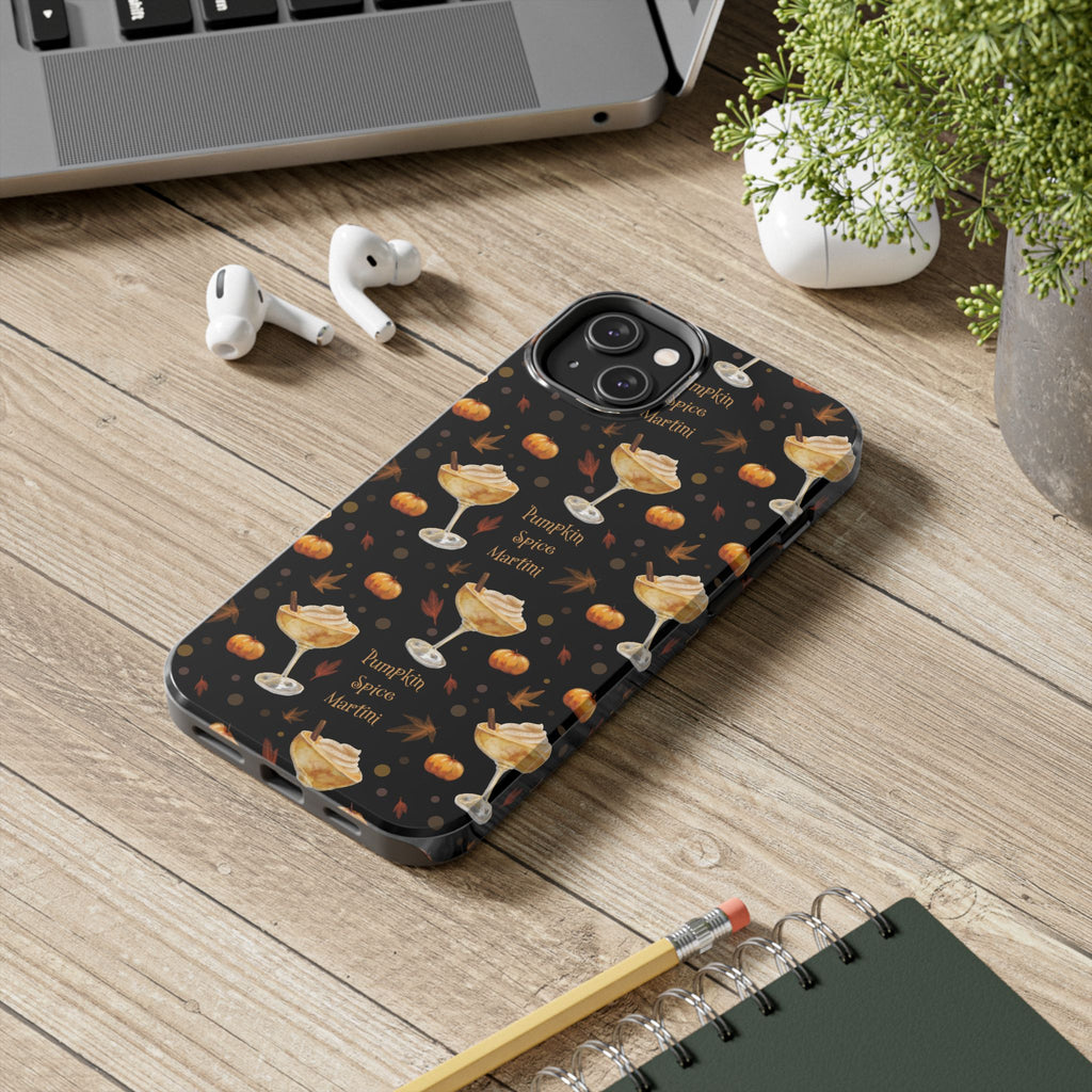 Pumpkin Spice Martini Tough Phone Case — Black Pumpkin Collection Inspired Design
