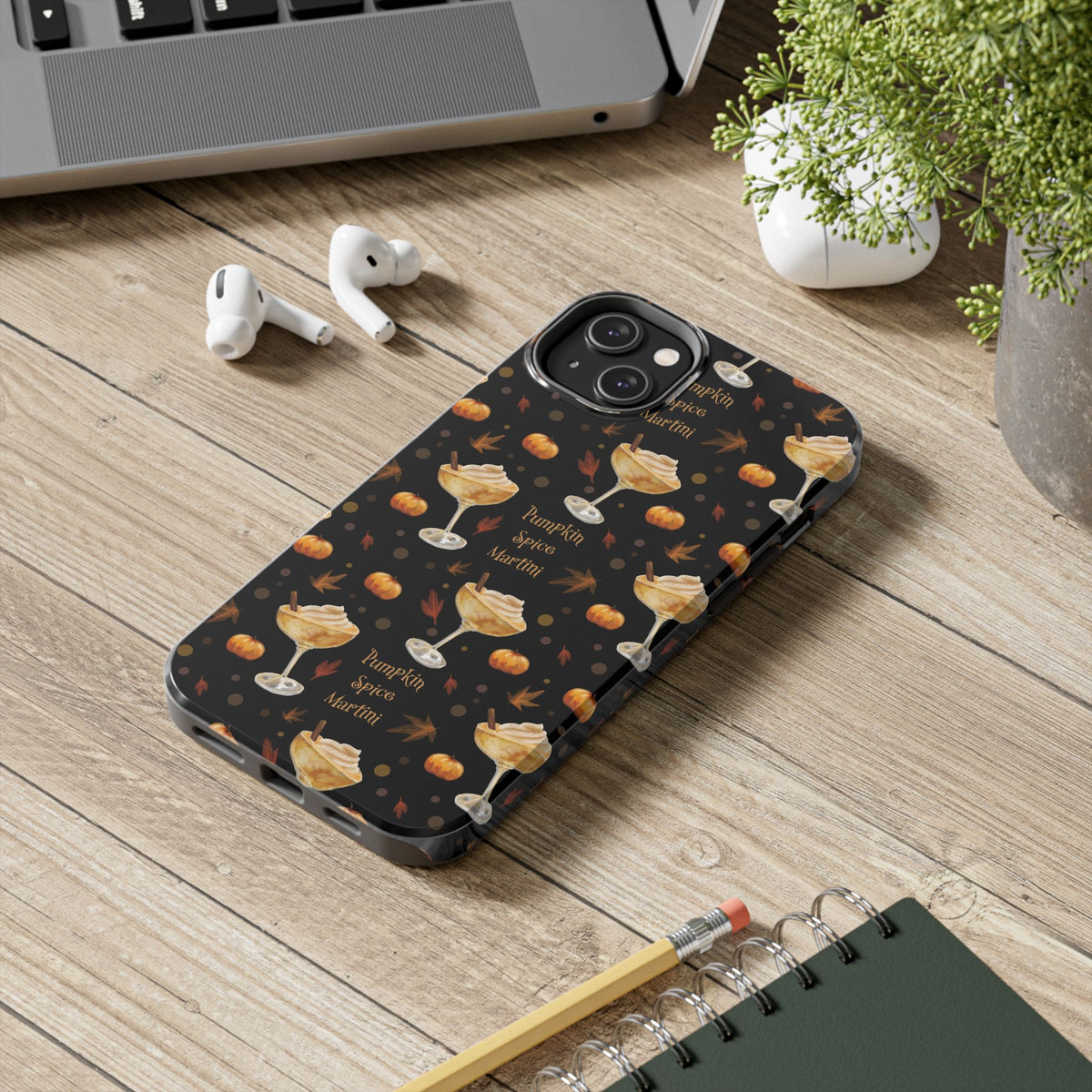 Pumpkin Spice Martini Tough Phone Case — Black Pumpkin Collection Inspired Design