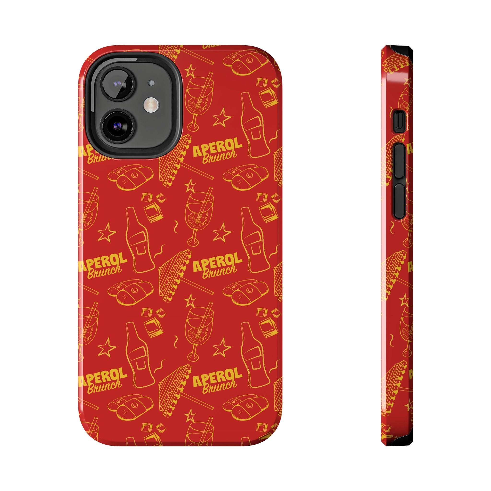 Red Aperol Brunch Tough Phone Case — Citrus Cocktail Protective Cover