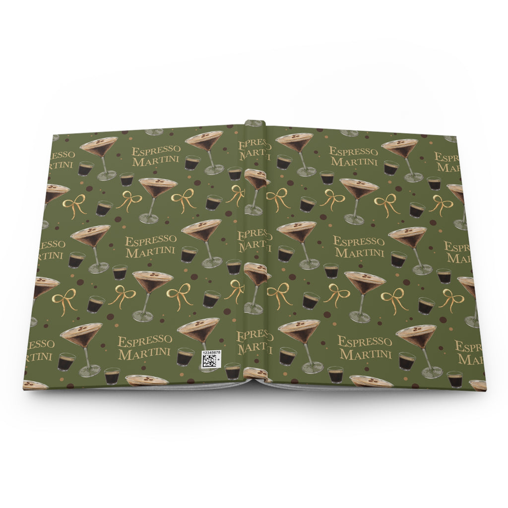 Espresso Martini Hardcover Journal – Olive Green Espresso Collection Inspired Design
