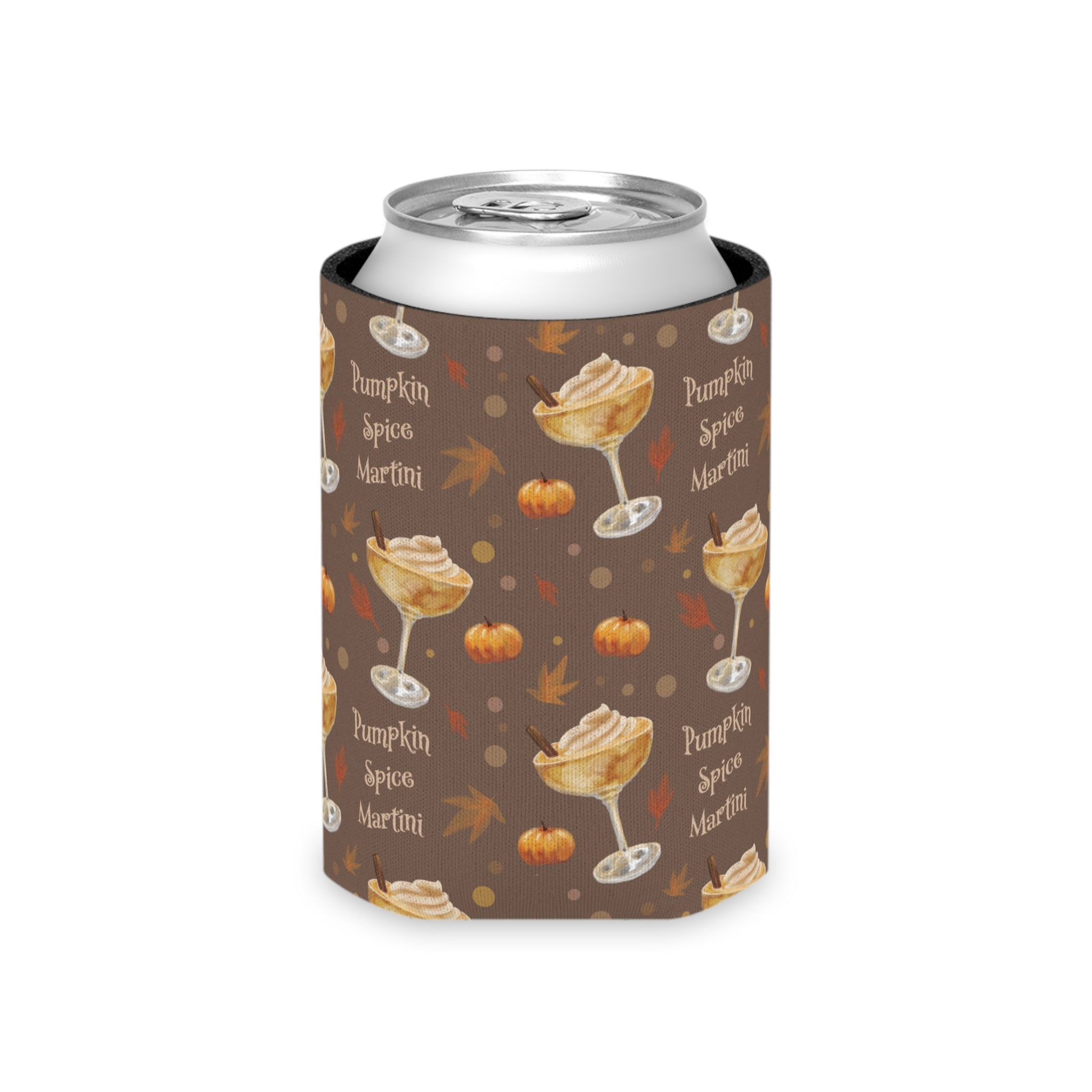 Pumpkin Spice Martini Can Cooler — Brown Pumpkin Collection Inspired Design
