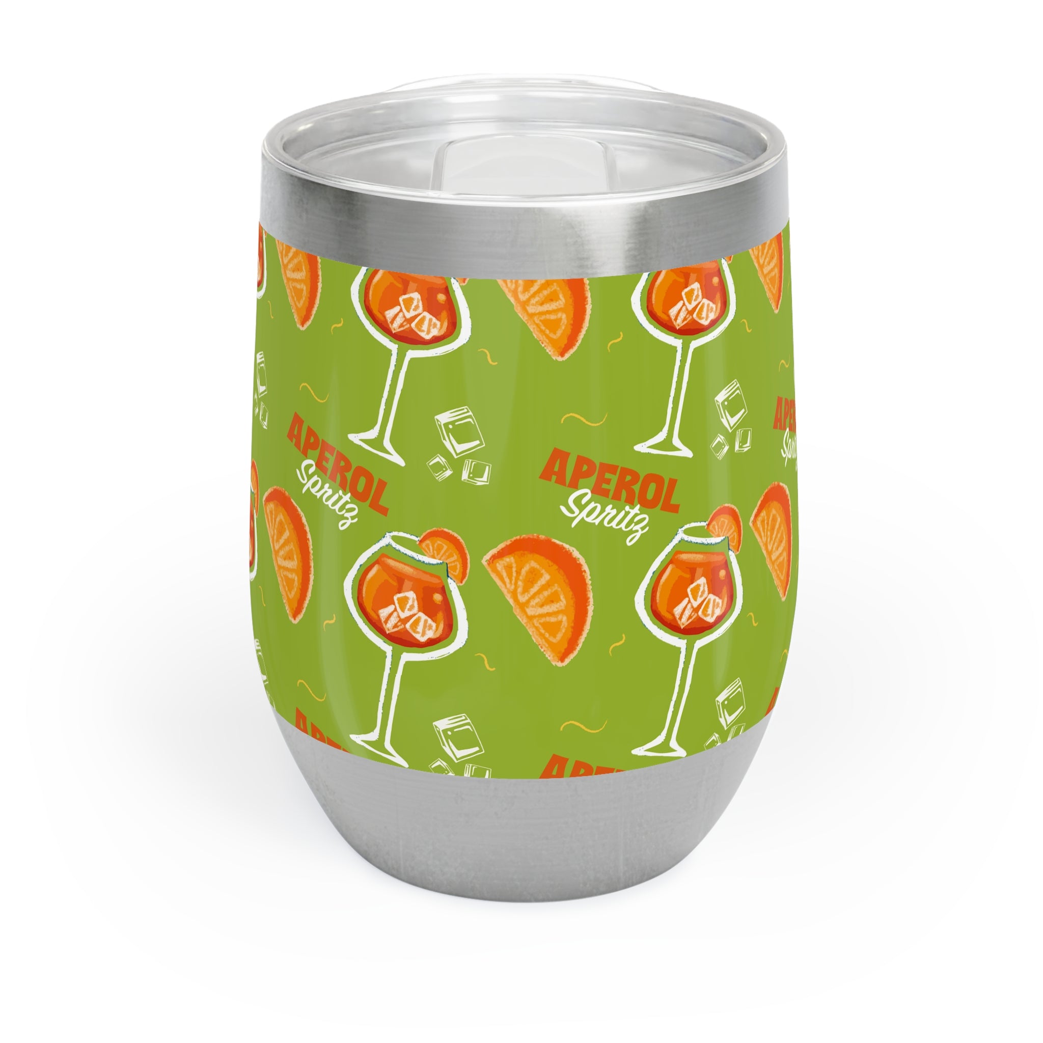 Aperol Spritz Wine Tumbler — Green Aperol Inspired Design