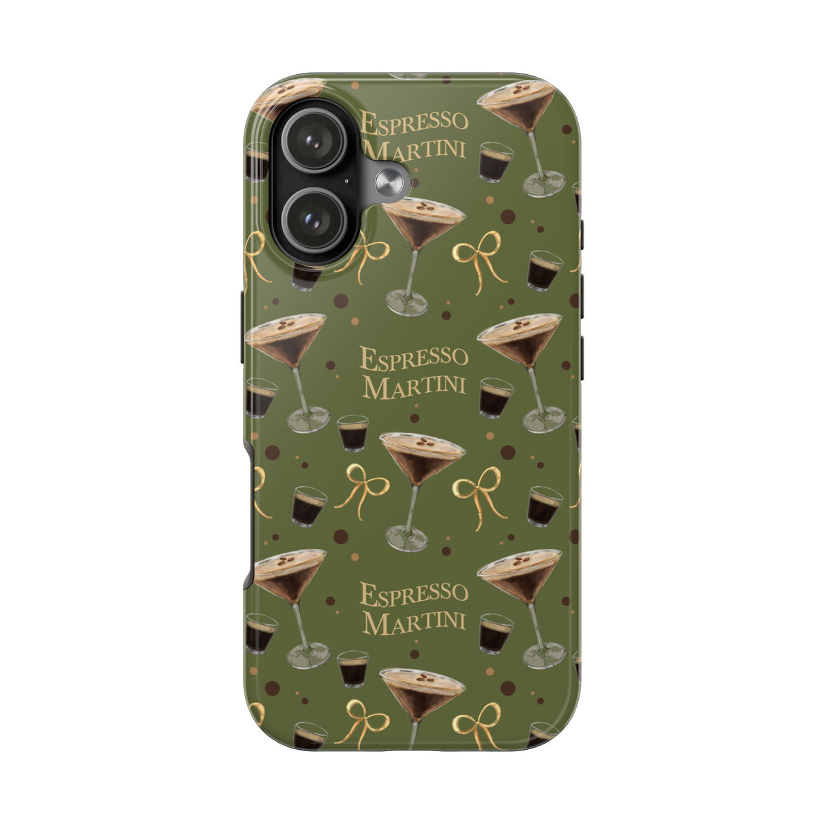 Espresso Martini Tough Phone Case — Olive Green Espresso Collection Inspired Design