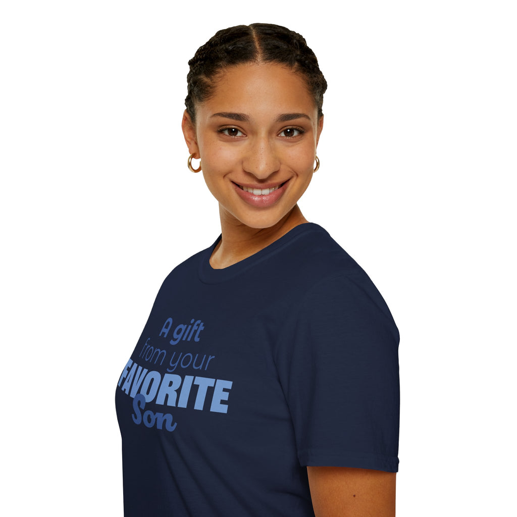 Favorite Son Gift for Mom T-Shirt – Funny Mother’s Day Shirt from Son | Mom Graphic Tee